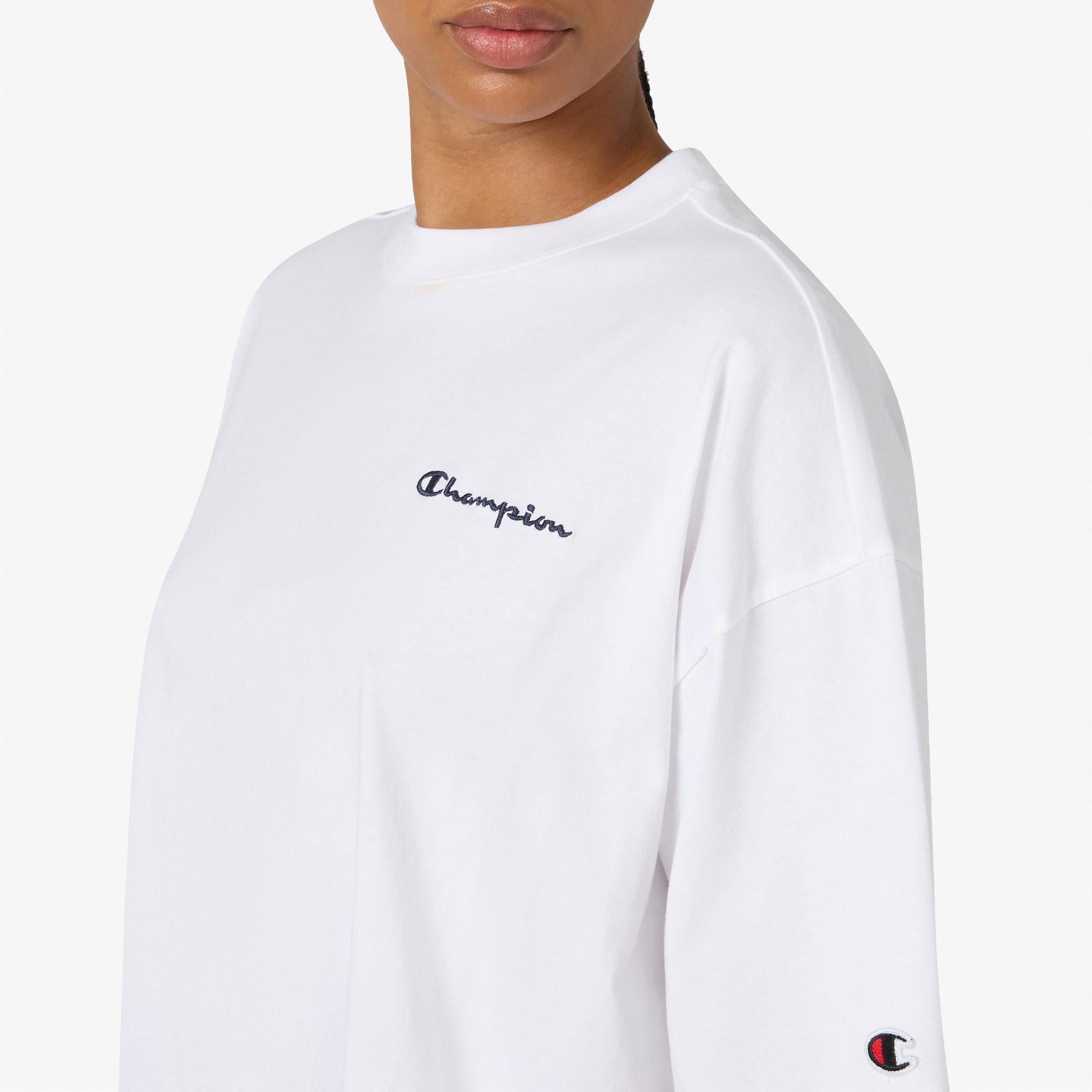 Champion Ss  Kadın Beyaz T-Shirt