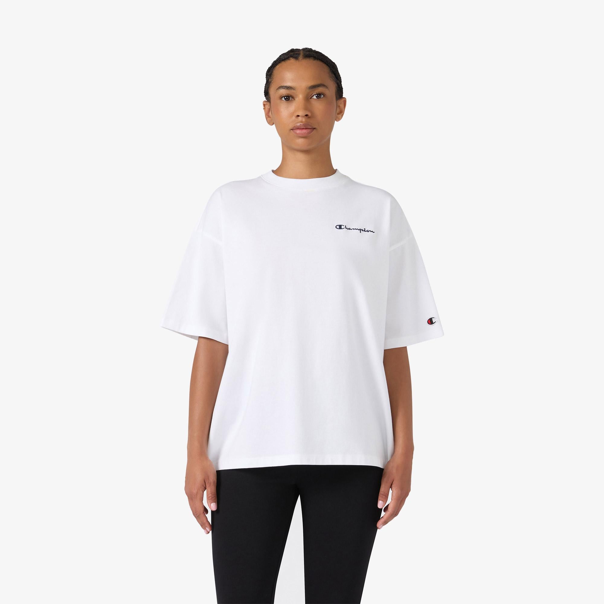 Champion Ss  Kadın Beyaz T-Shirt