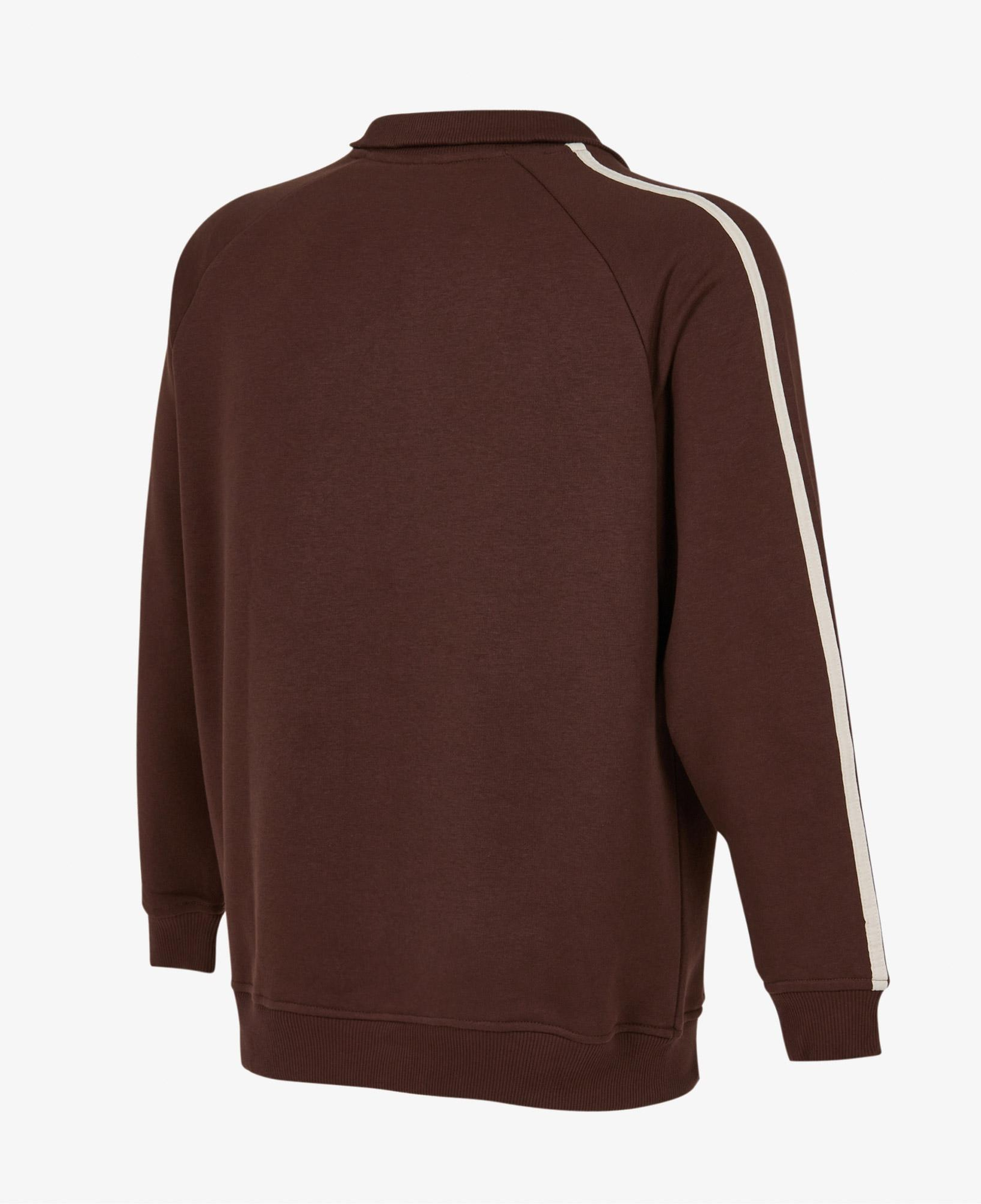 New Balance Lifestyle Half Zip Erkek Bej Sweatshirt