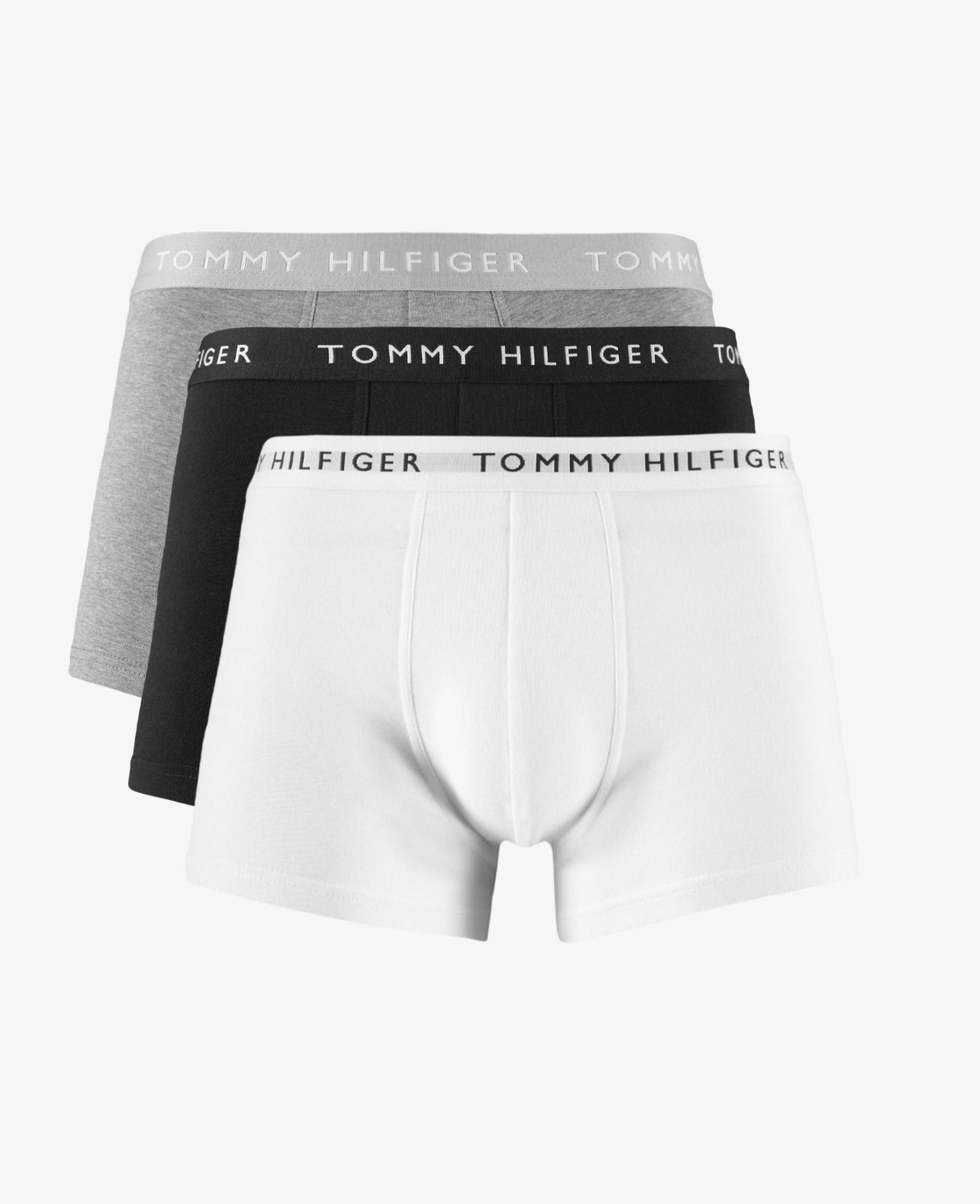 Tommy Hilfiger 3 Parça Trunk Erkek Gri/Siyah/Beyaz Boxer