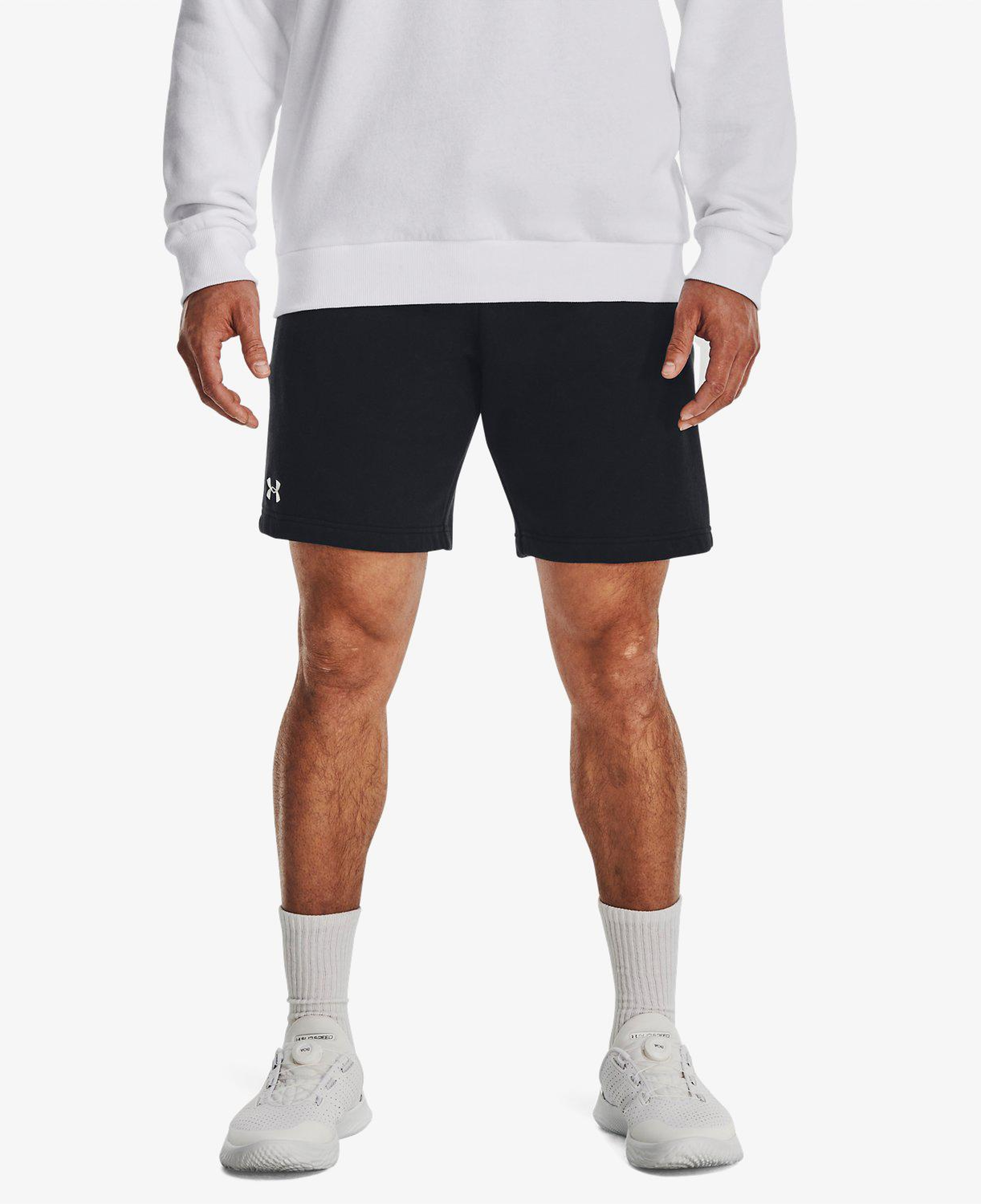 Under Armour Rival Fleece Erkek Siyah Antrenman Şortu