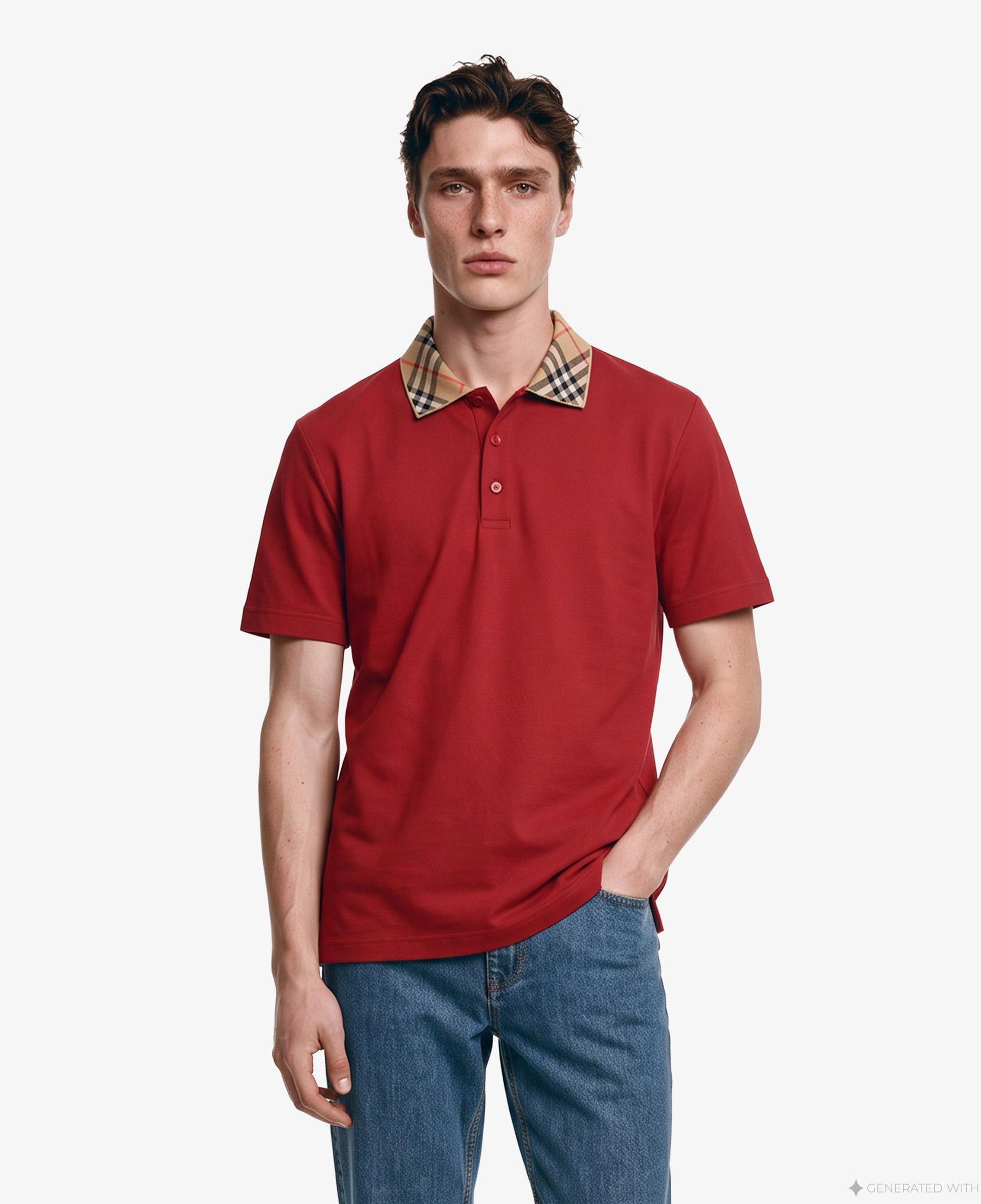 Burberry Evan Erkek Bordo Polo