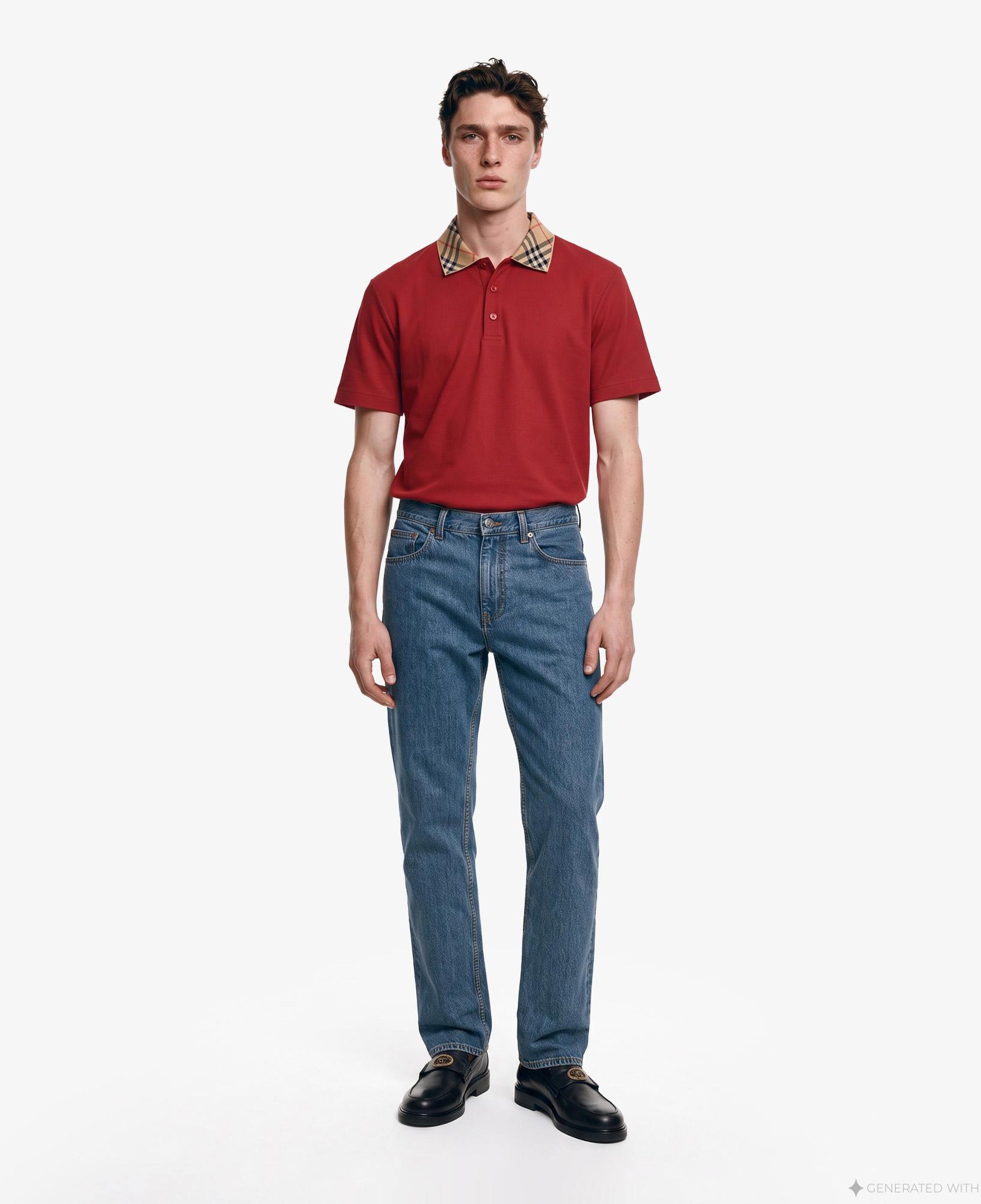 Burberry Evan Erkek Bordo Polo