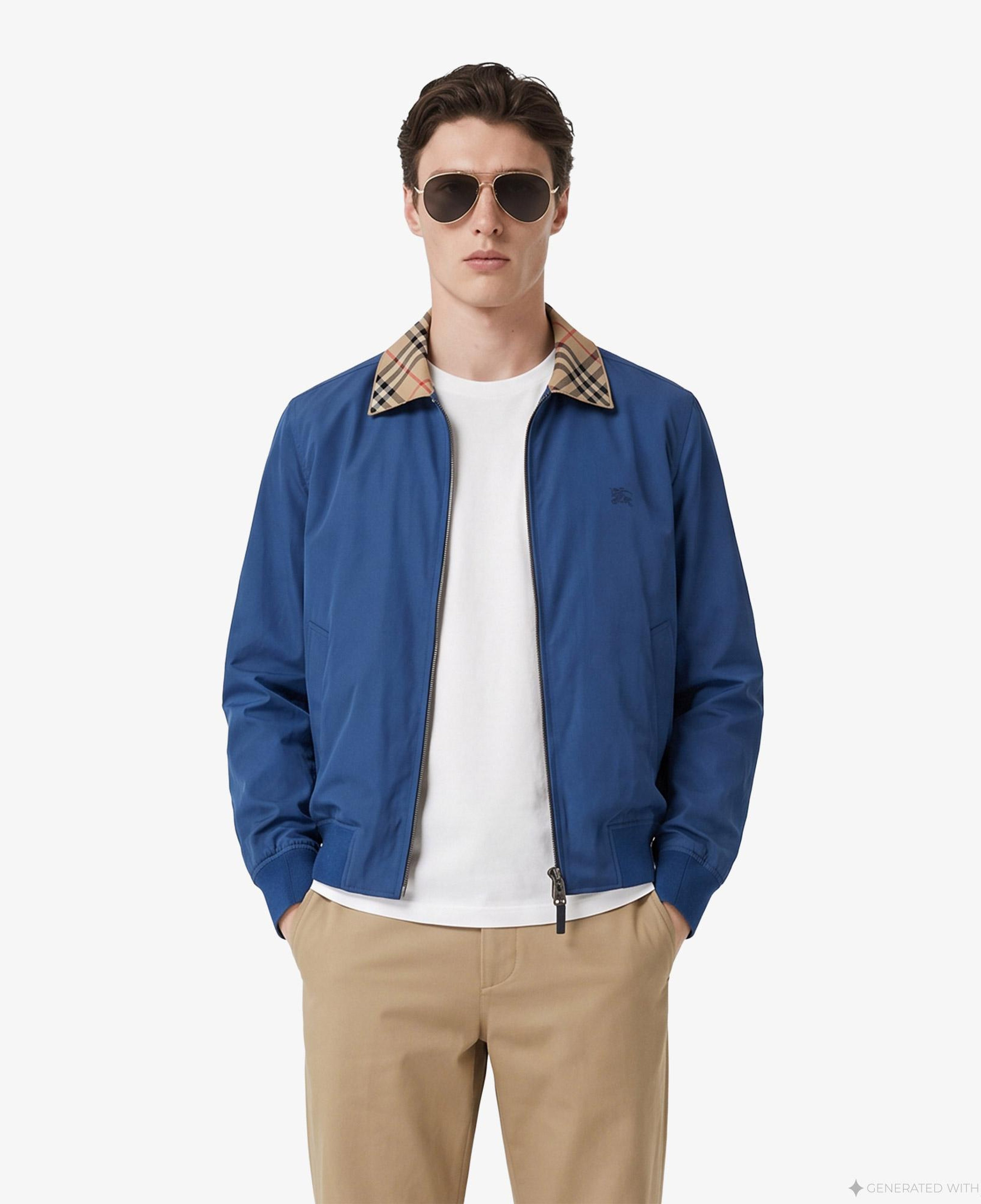 Burberry Glenfields Erkek Mavi Ceket