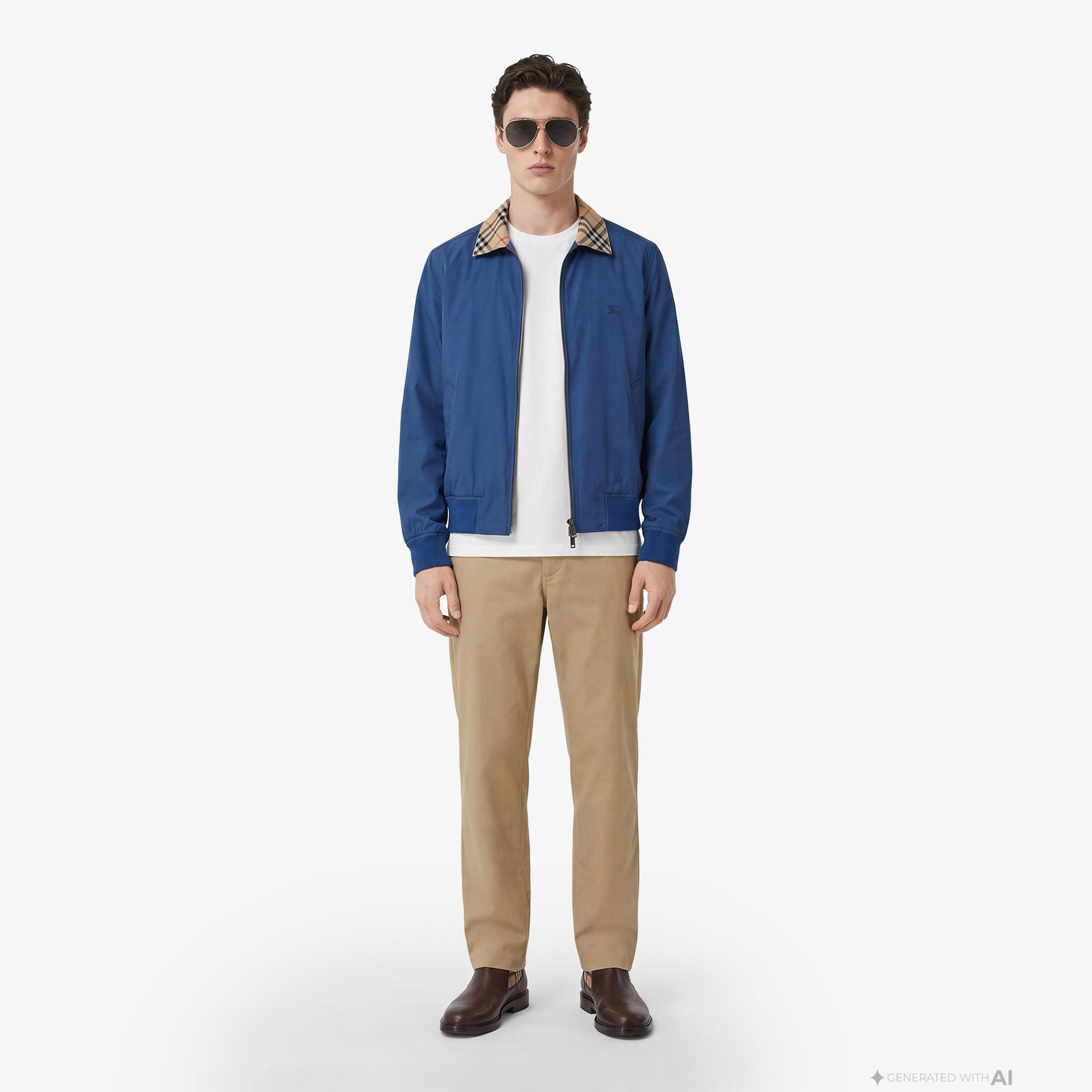 Burberry Glenfields Erkek Mavi Ceket