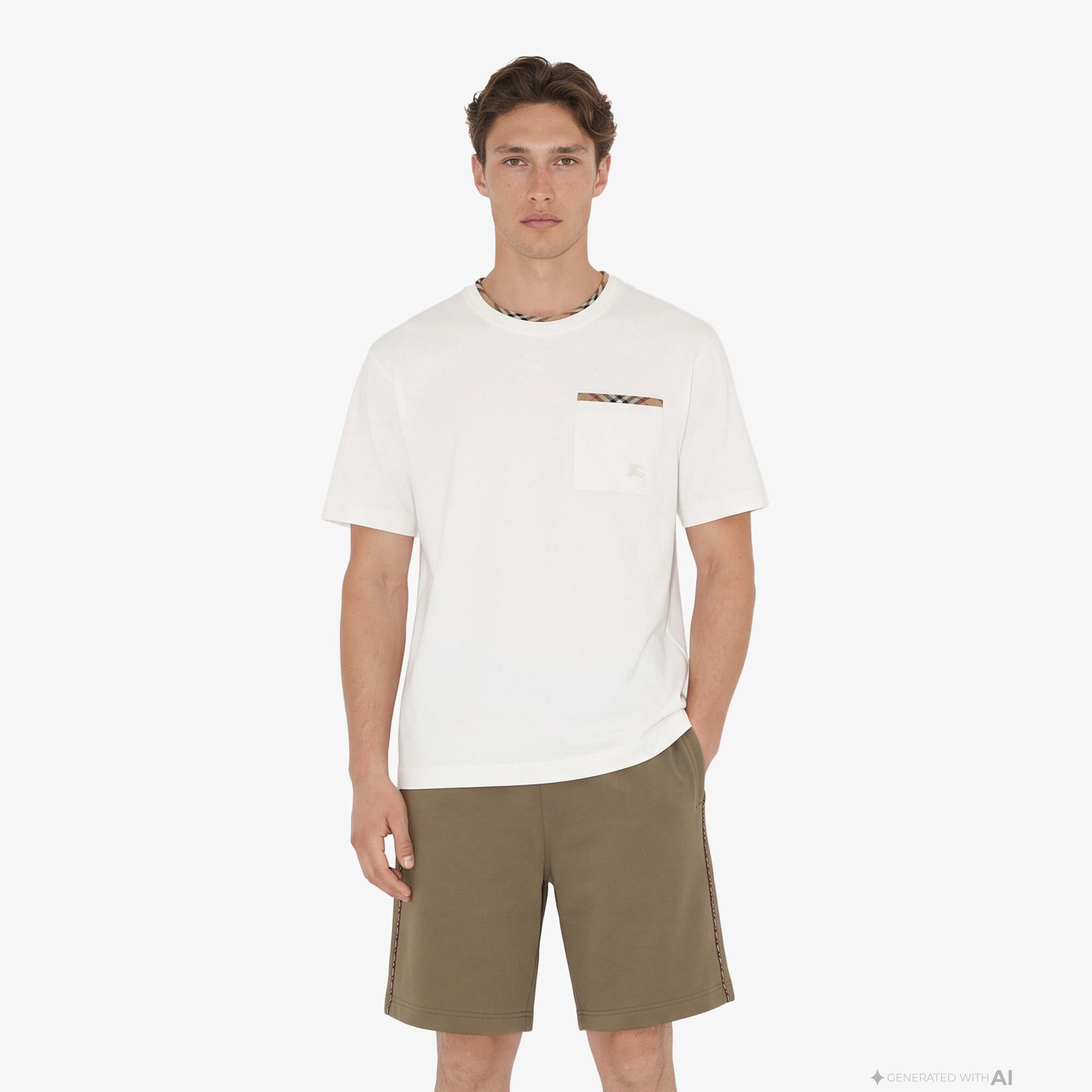 Burberry Ryan Erkek Beyaz T-Shirt