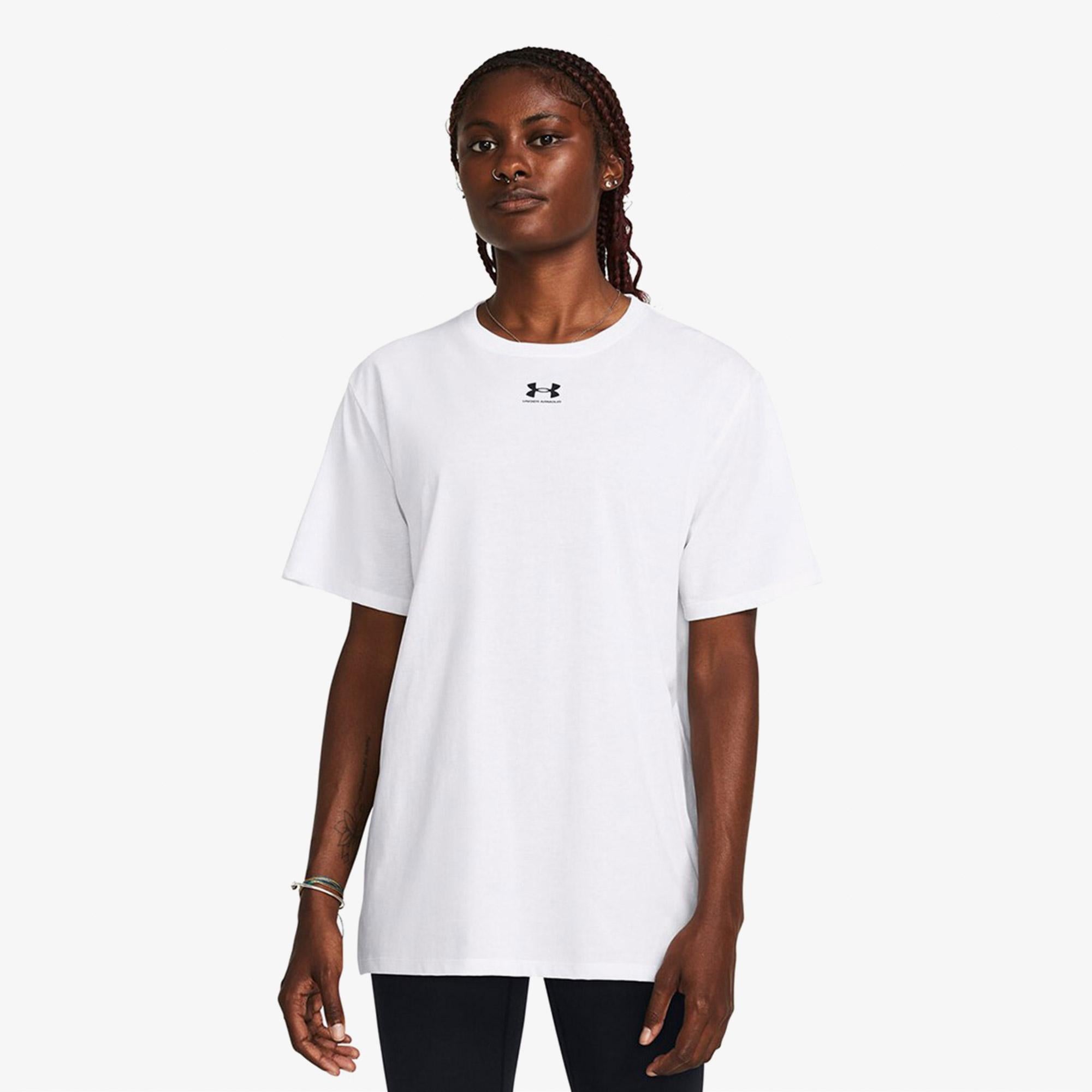 Under Armour Campus Oversize Kadın Beyaz T-Shirt