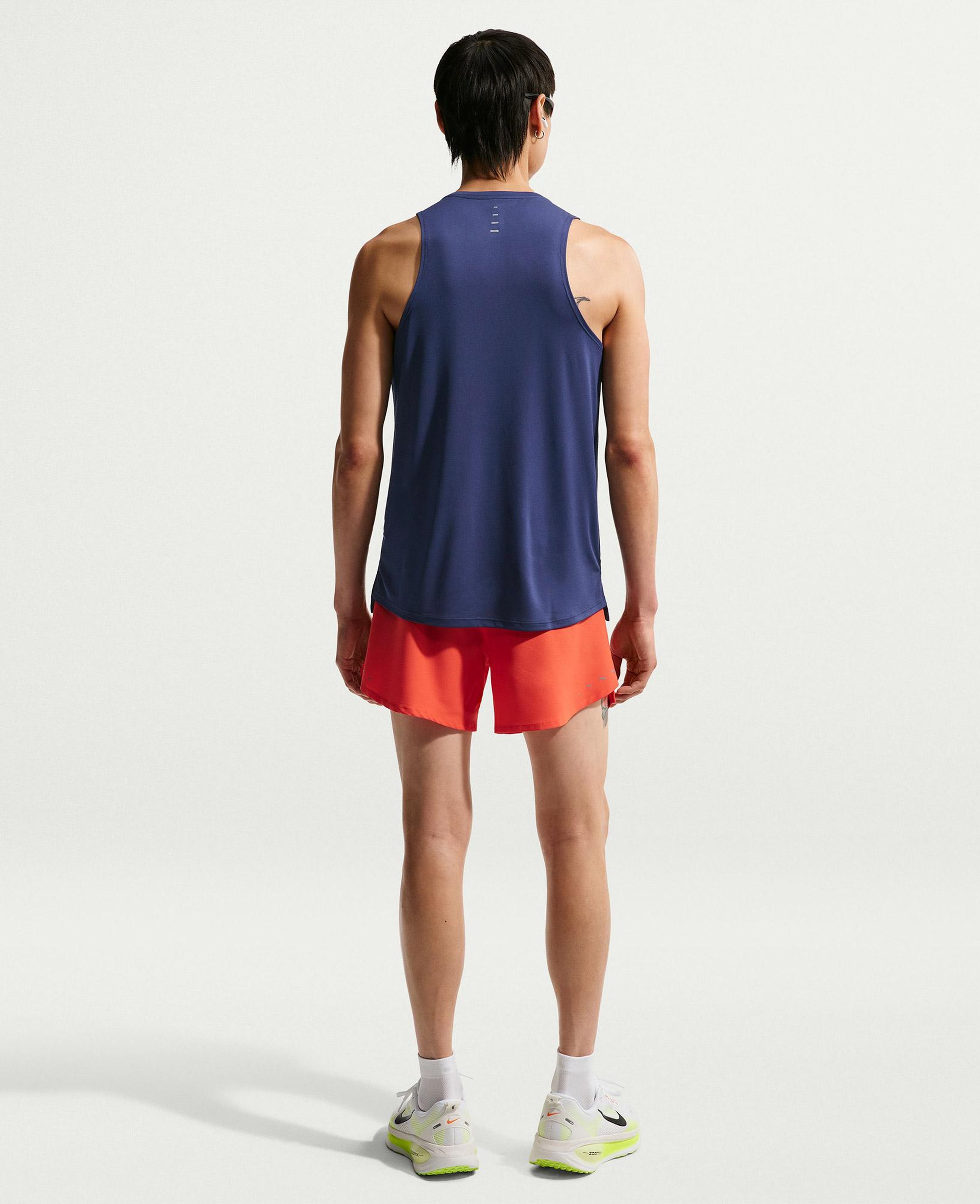 Nike Dri-Fit ADV Stride Erkek Lacivert Kolsuz T-Shirt