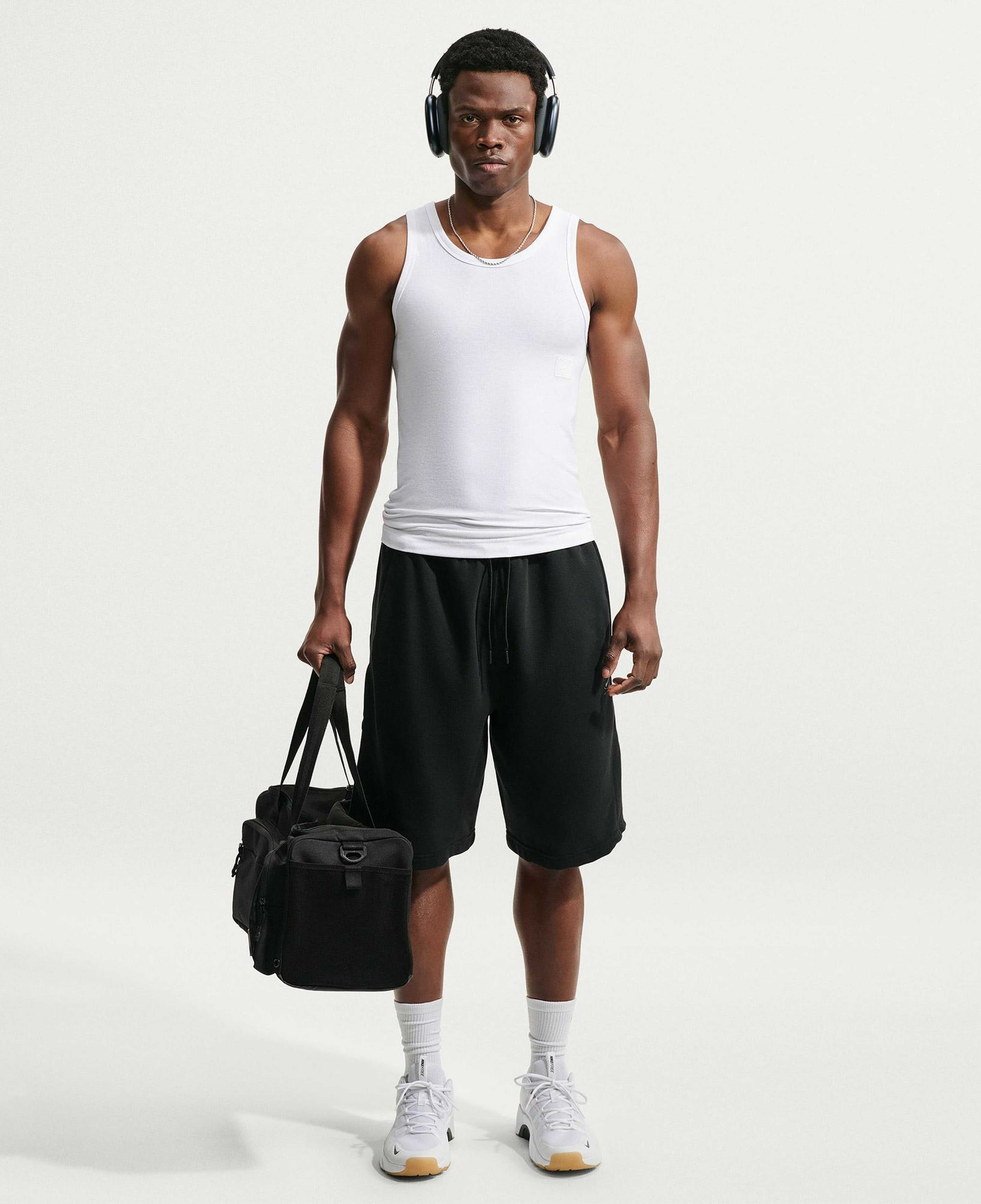 Nike Dri-Fit N.A.C. Erkek Beyaz Kolsuz T-Shirt