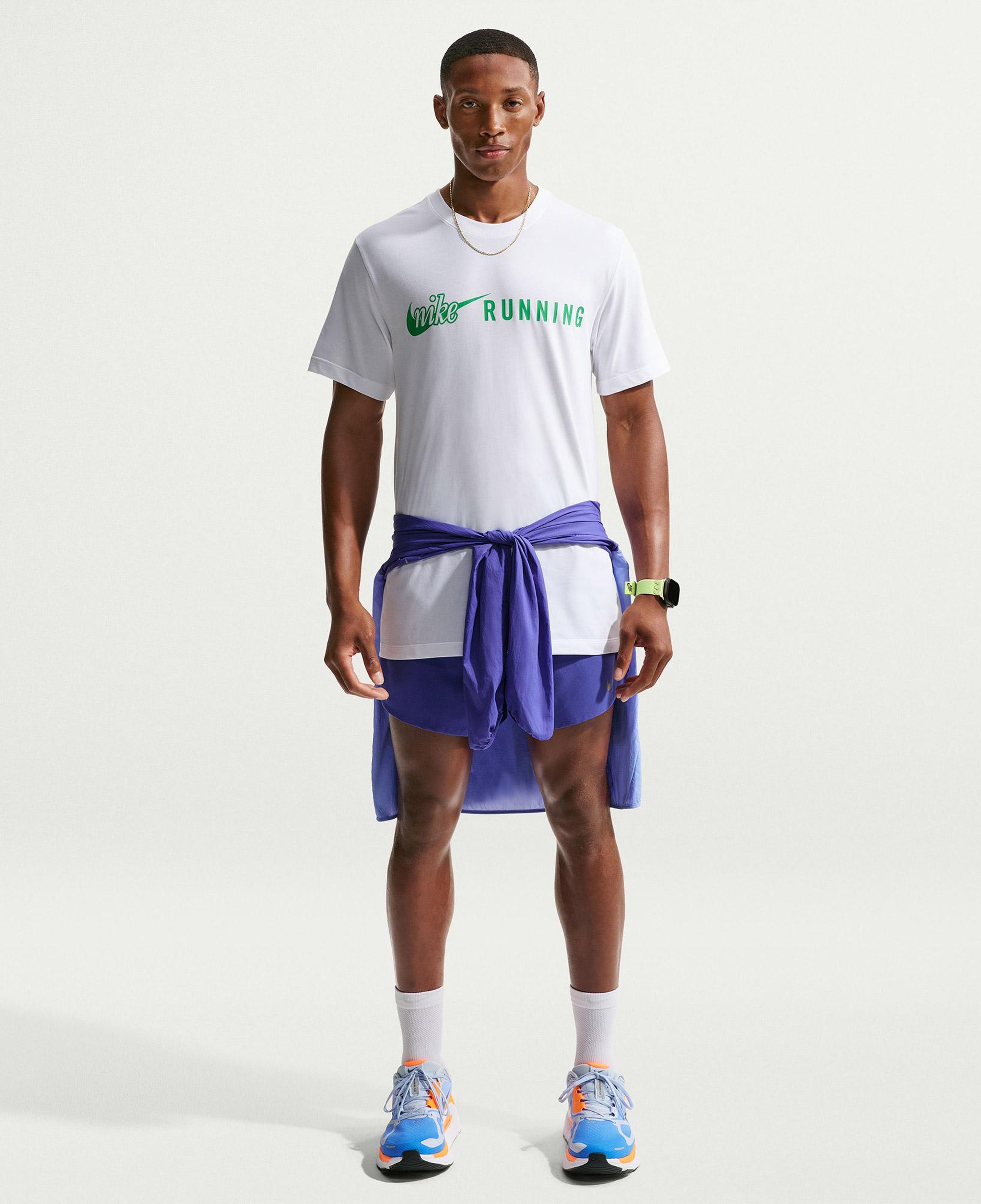 Nike Dri-Fit Run DNA 2 Erkek Beyaz T-Shirt