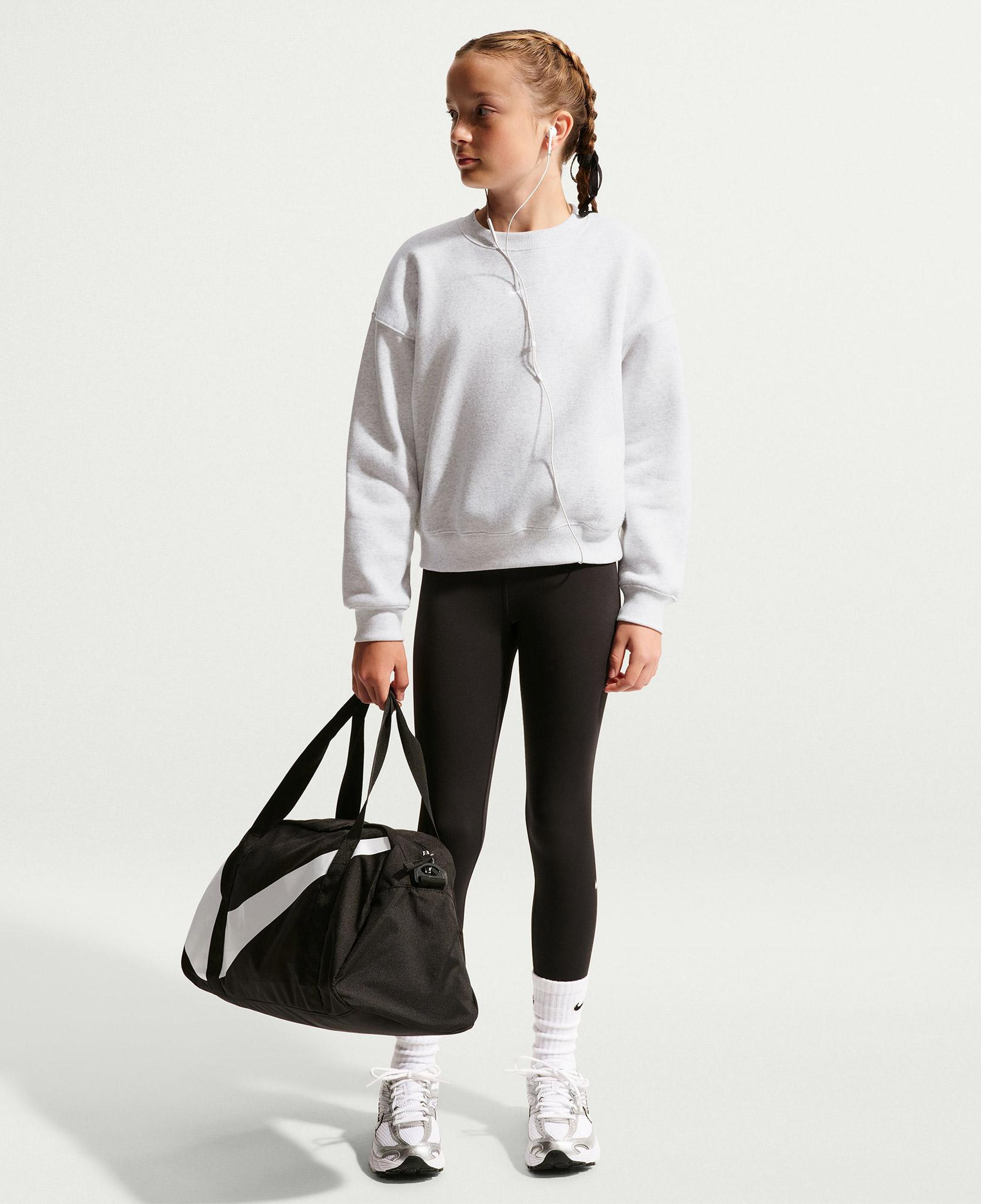 Nike Sportswear Studio Fleece Genç Çocuk Gri Sweatshirt