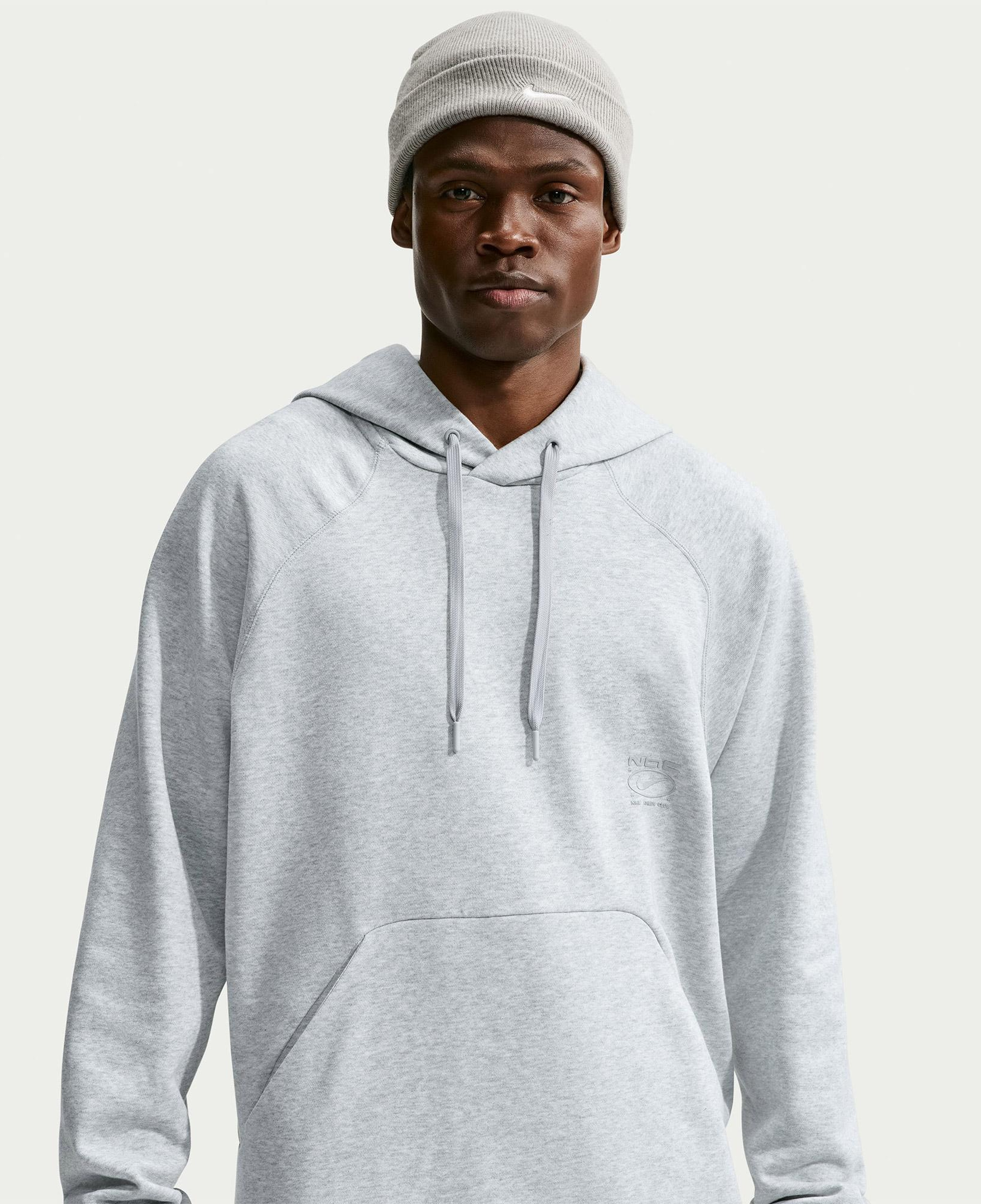 Nike N.A.C. Dri-Fit Fleece Erkek Gri Hoodie