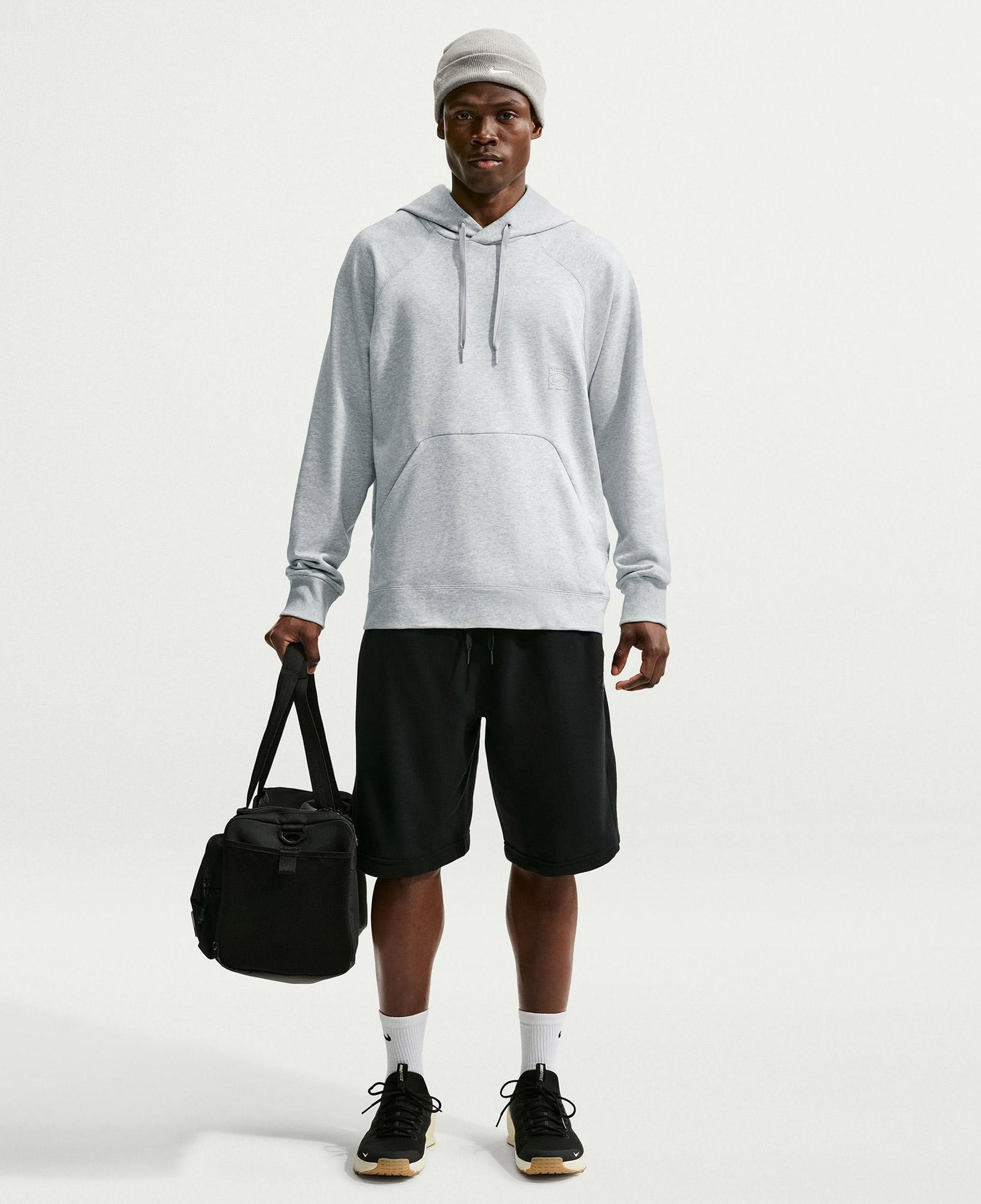 Nike N.A.C. Dri-Fit Fleece Erkek Gri Hoodie