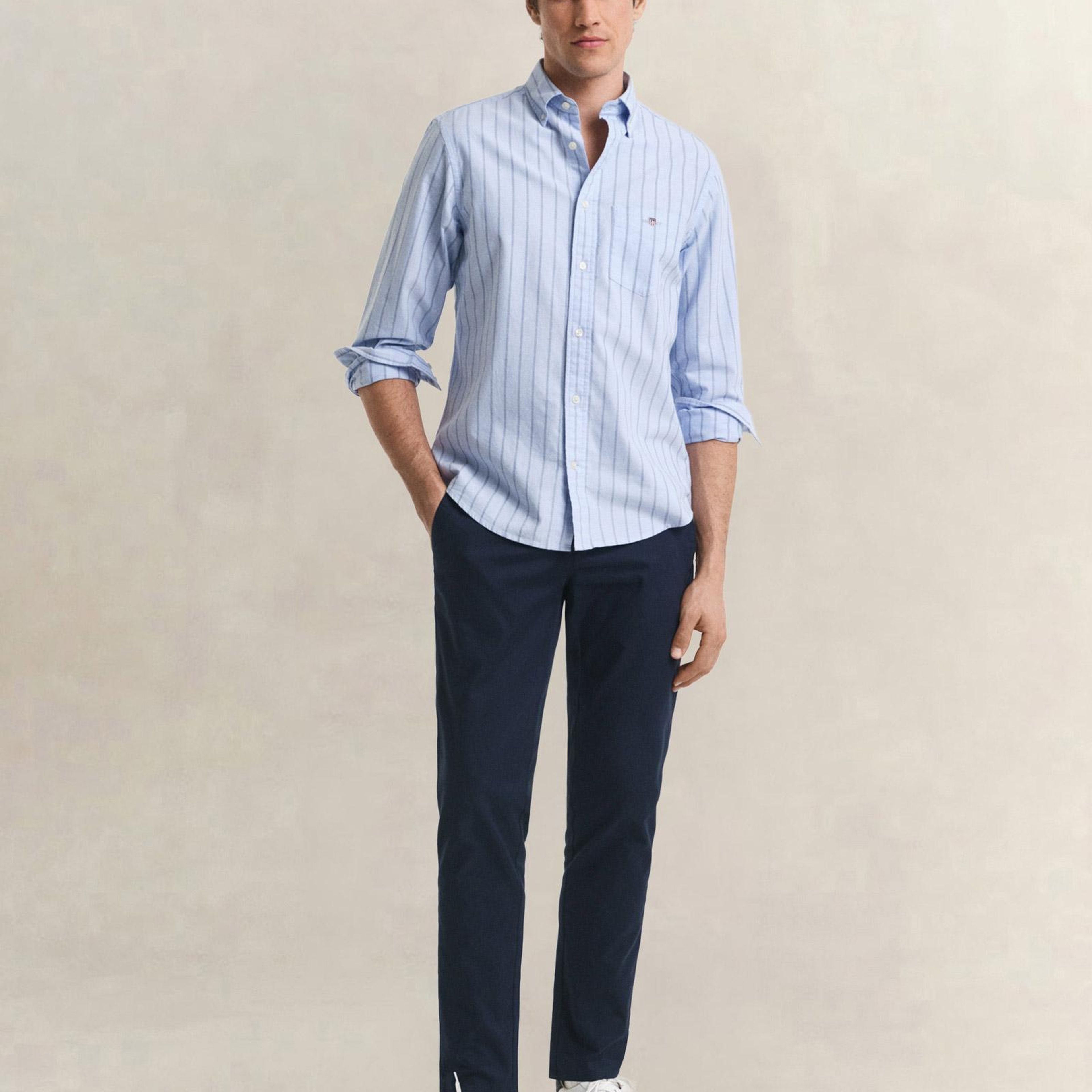 GANT Erkek Lacivert Slim Fit Chino Pantolon