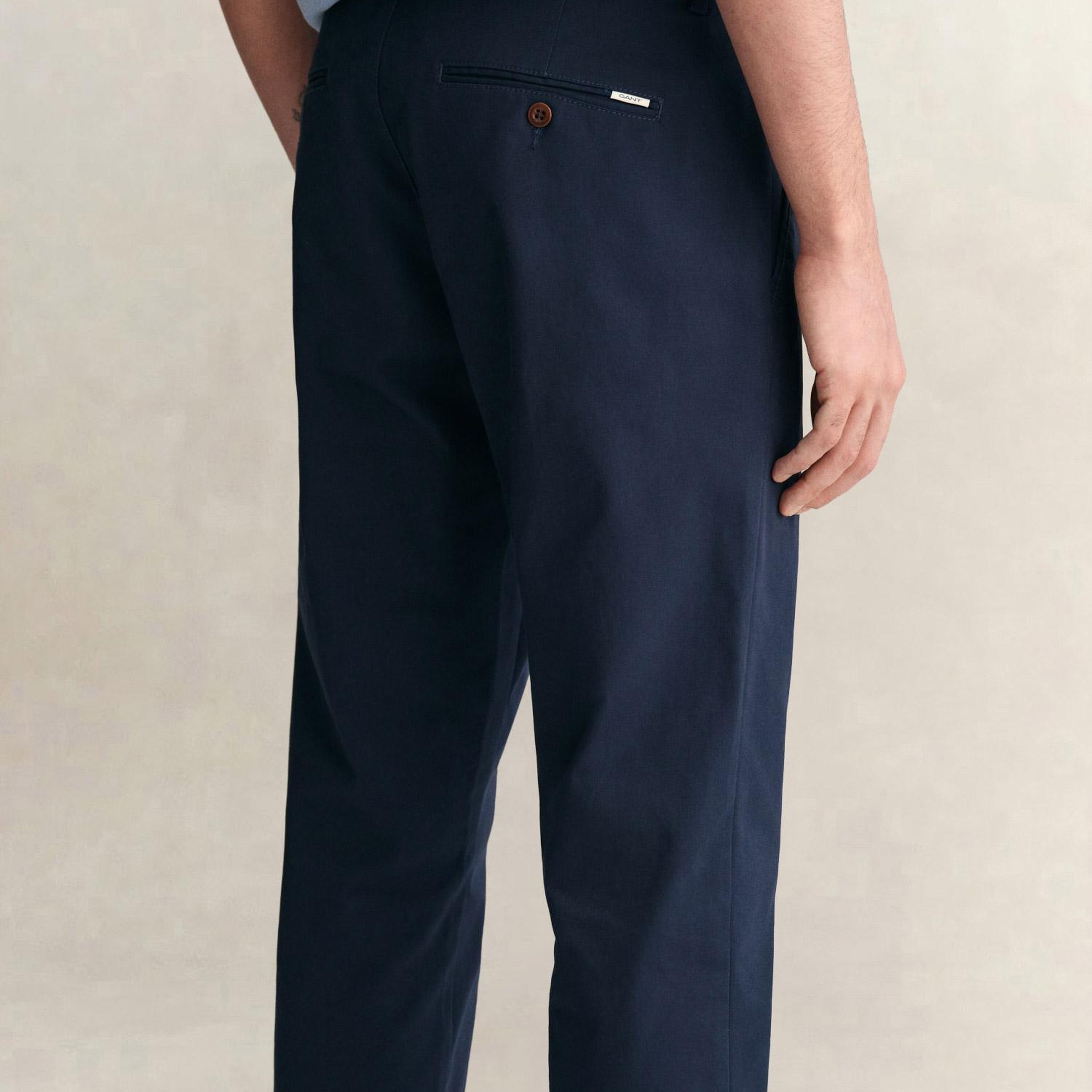 GANT Erkek Lacivert Slim Fit Chino Pantolon