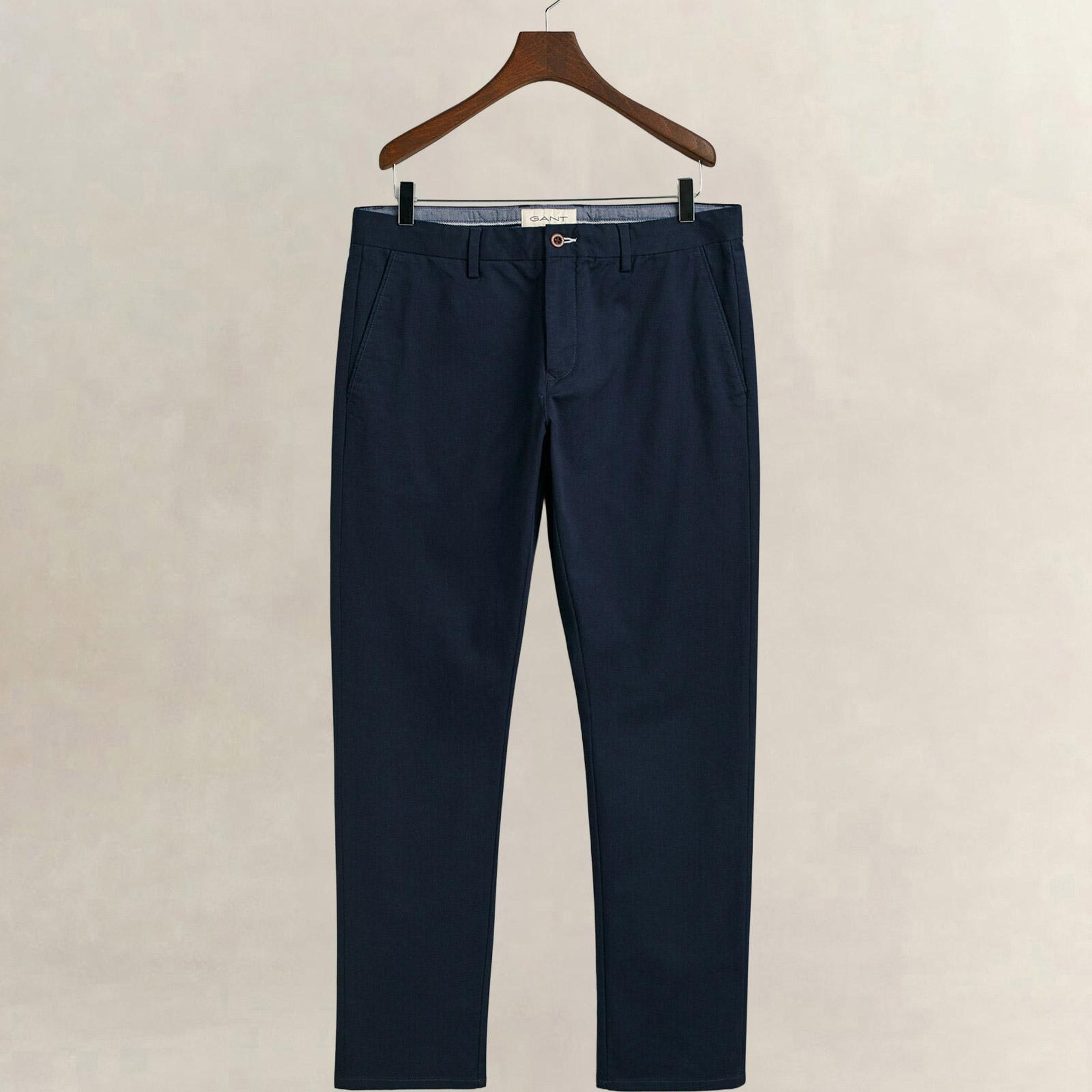 GANT Erkek Lacivert Slim Fit Chino Pantolon