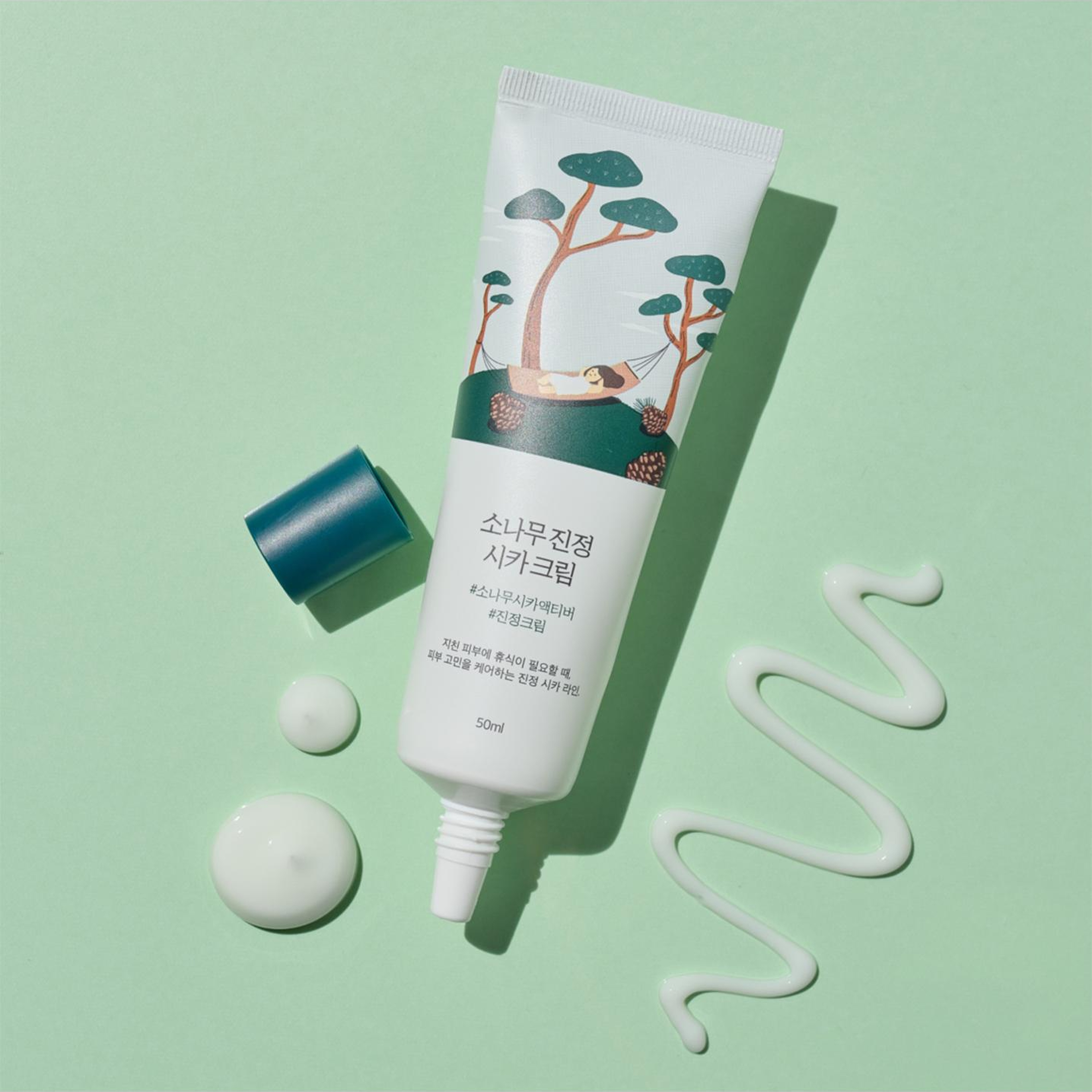 Round Lab Pine Calming Cica Cream Bariyer Koruyucu ve Stres Karşıtı Çam Özlü Cica Yüz Kremi 50 ml