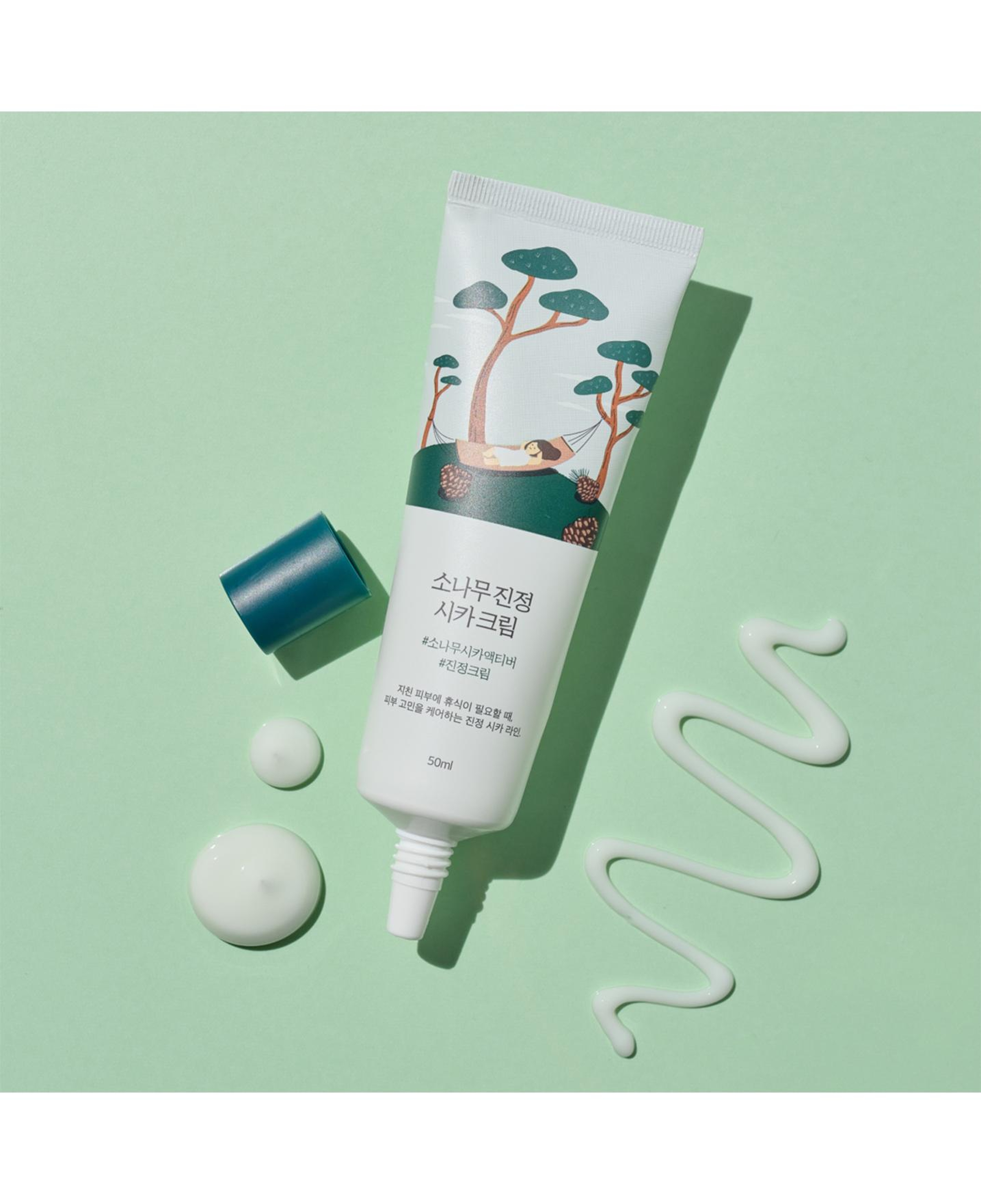 Round Lab Pine Calming Cica Cream Bariyer Koruyucu ve Stres Karşıtı Çam Özlü Cica Yüz Kremi 50 ml