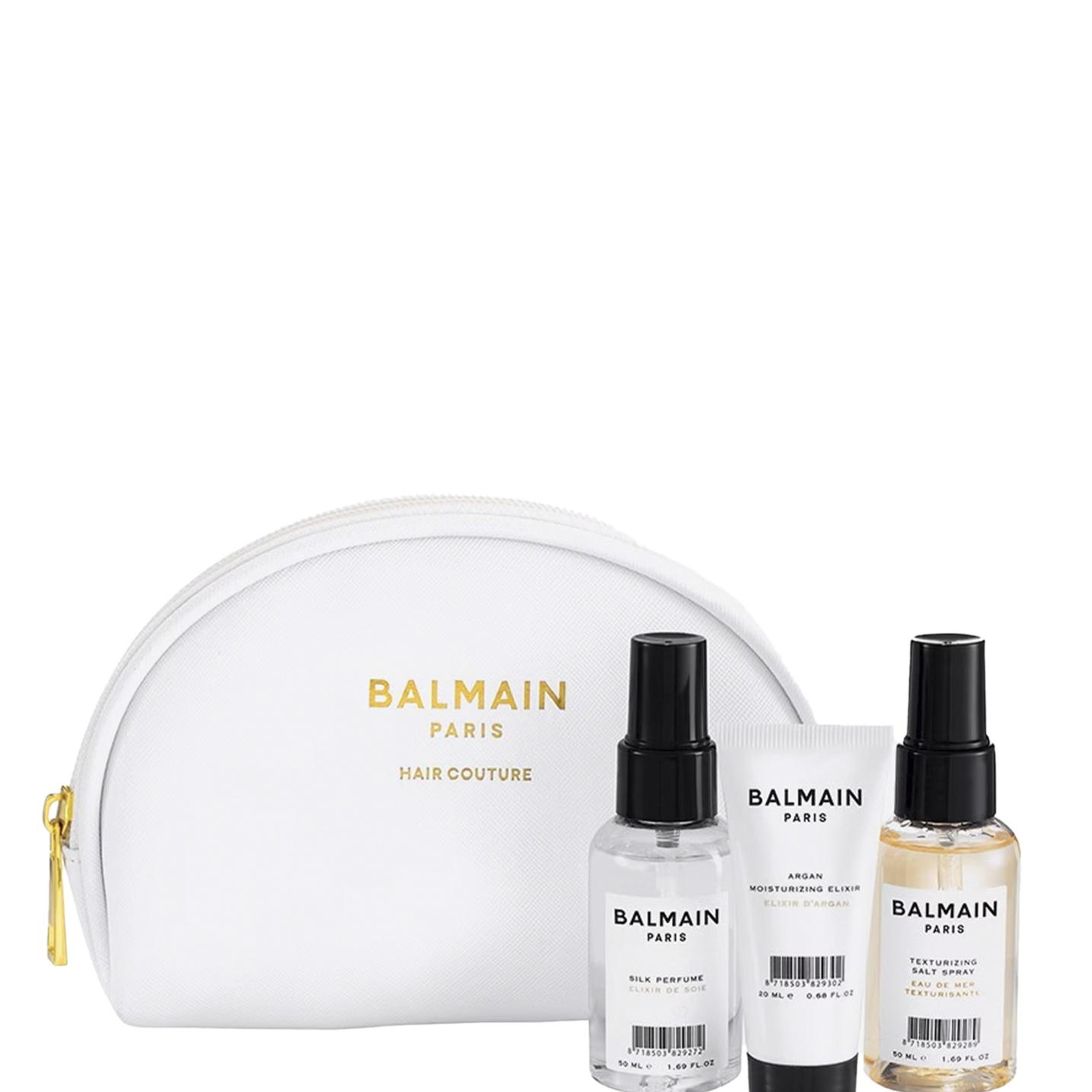 Balmain White Cosmetic Styling Bag Hacim Verici Saç Bakım Seti
