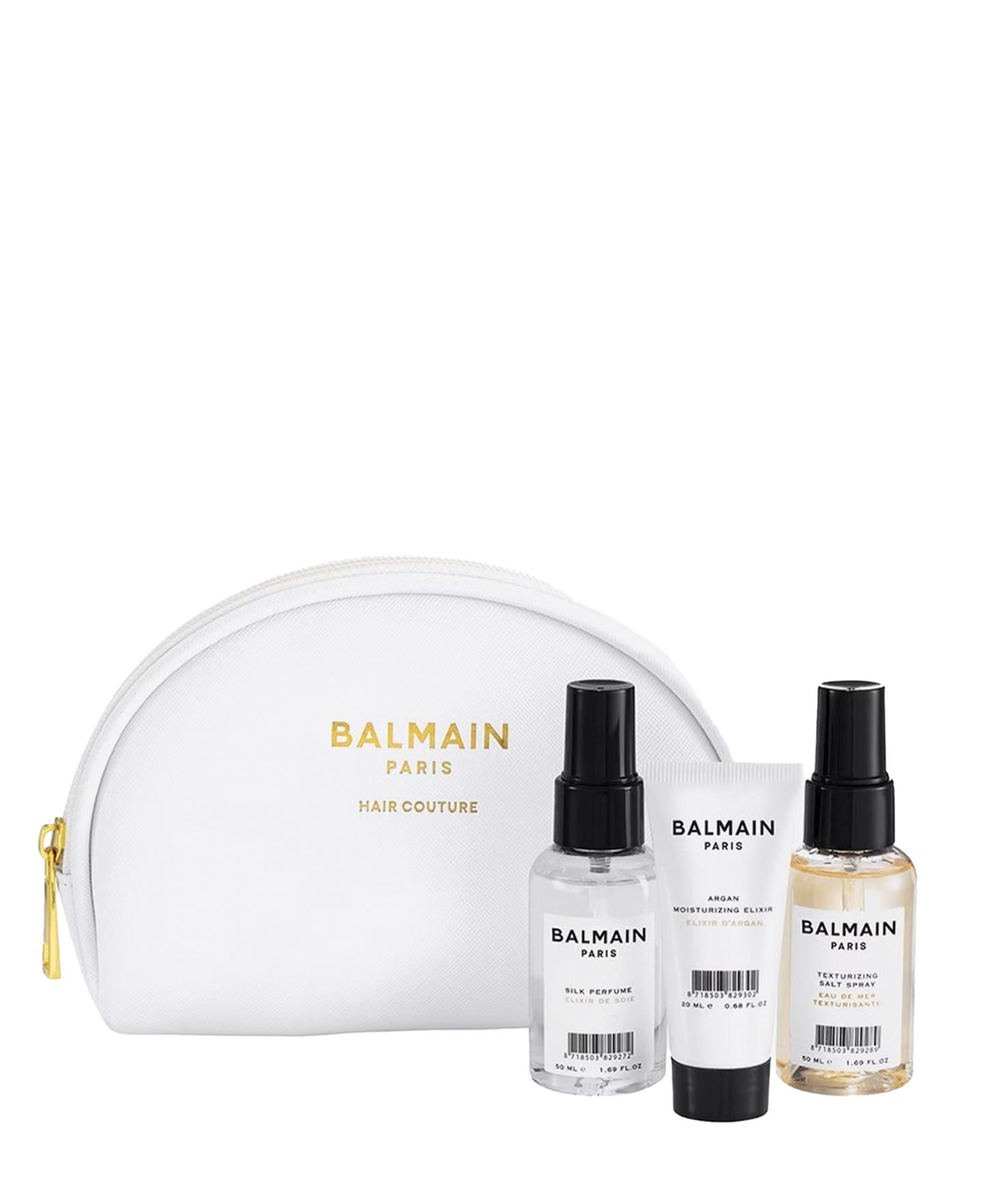 Balmain White Cosmetic Styling Bag Hacim Verici Saç Bakım Seti