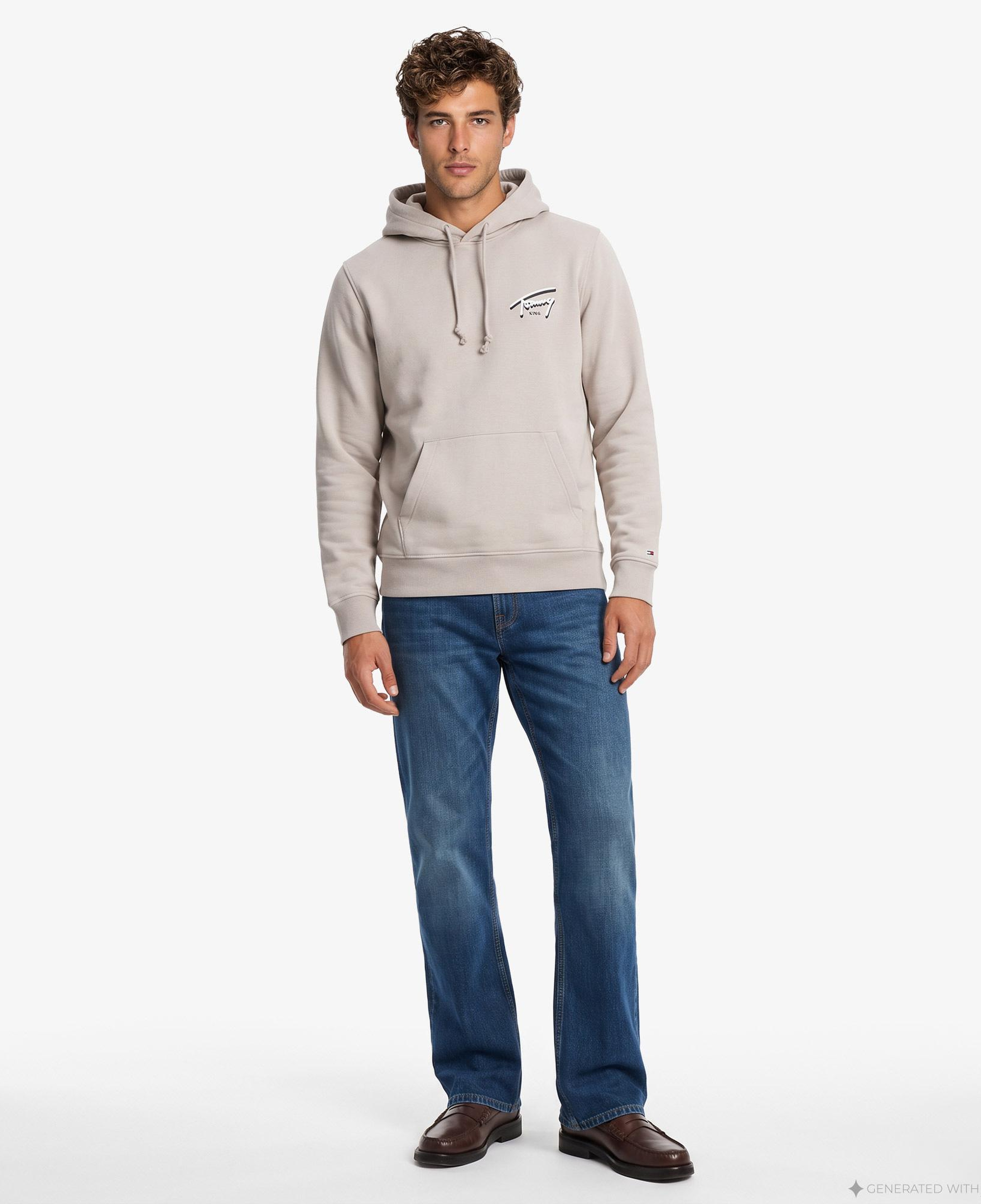 Tommy Hilfiger Reg Nyc Signature Erkek Sarı Sweatshirt