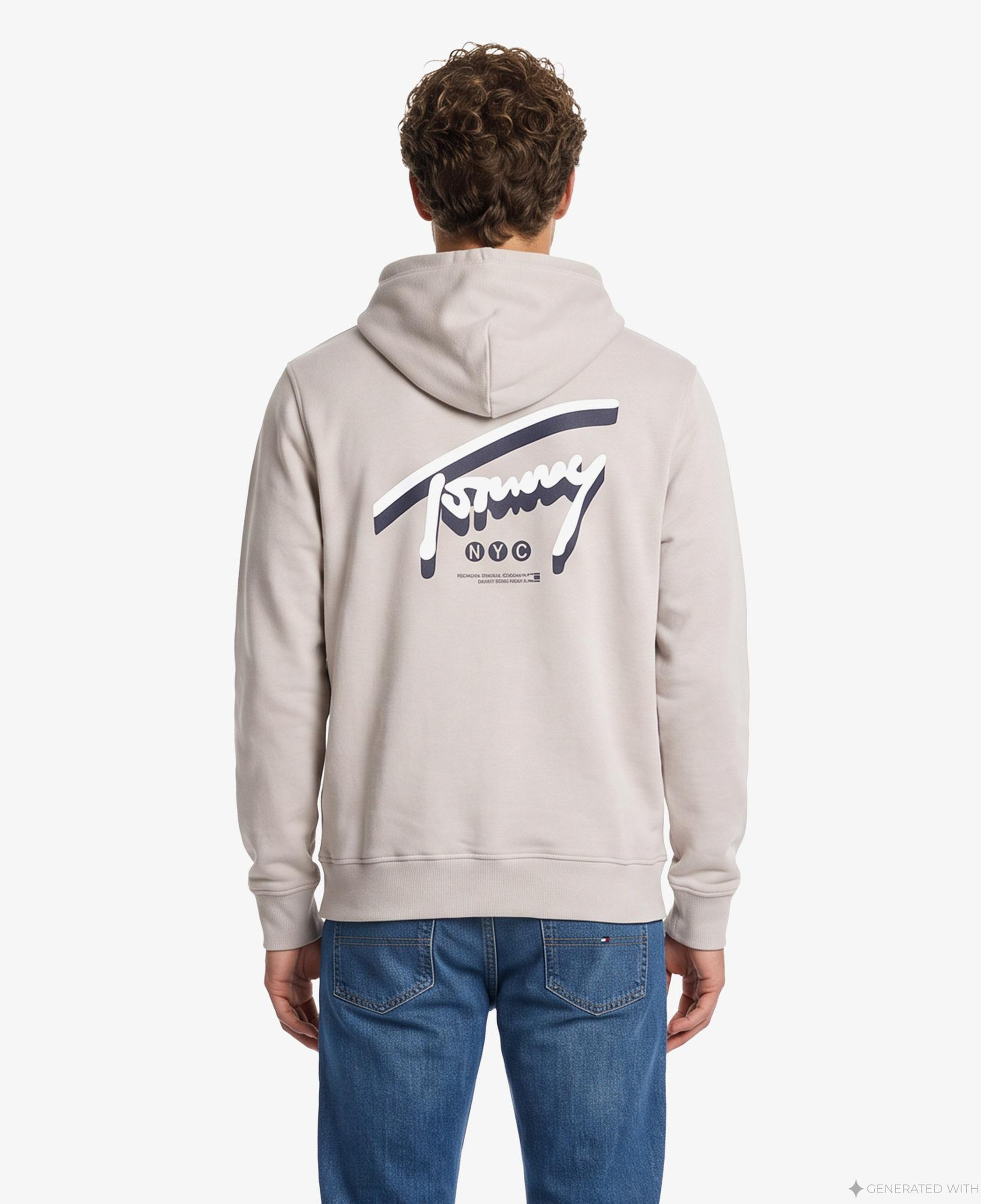 Tommy Hilfiger Reg Nyc Signature Erkek Sarı Sweatshirt