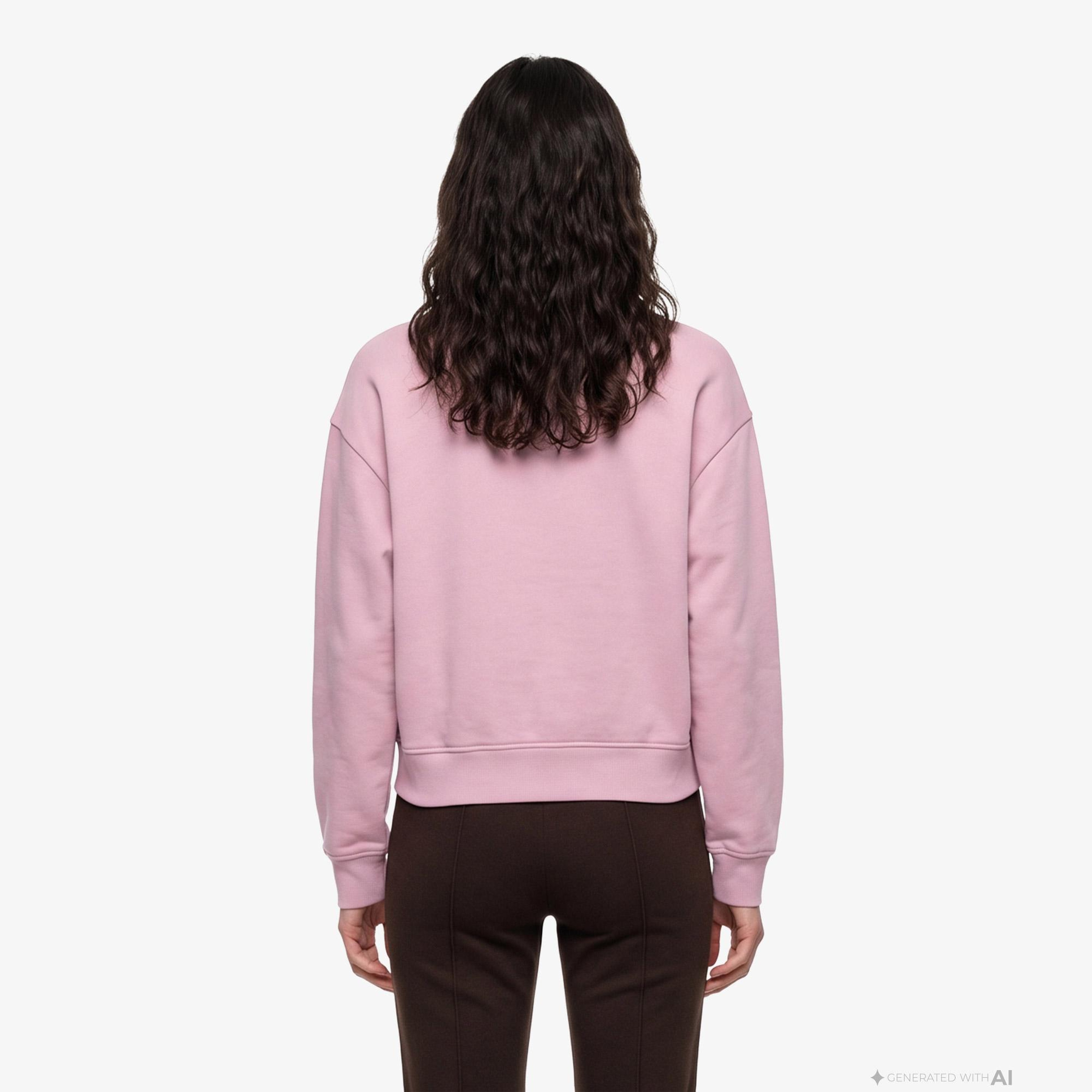 Calvin Klein French Terry Indigo Wash Kadın Kırmızı Sweatshirt