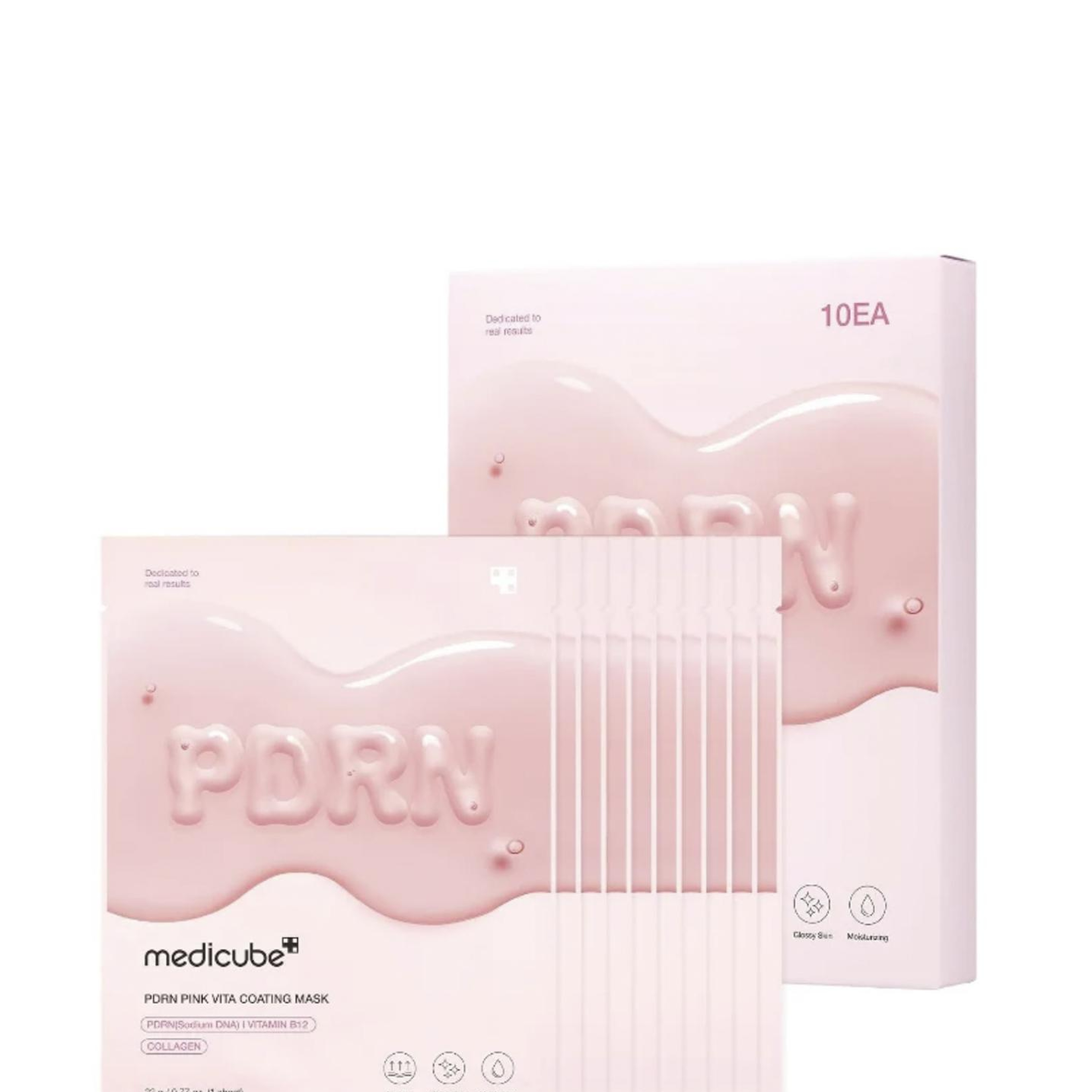 Medicube PDRN Pink Vita Coating Nemlendirici Canlandırıcı 10'lu Kağıt Yüz Maskesi