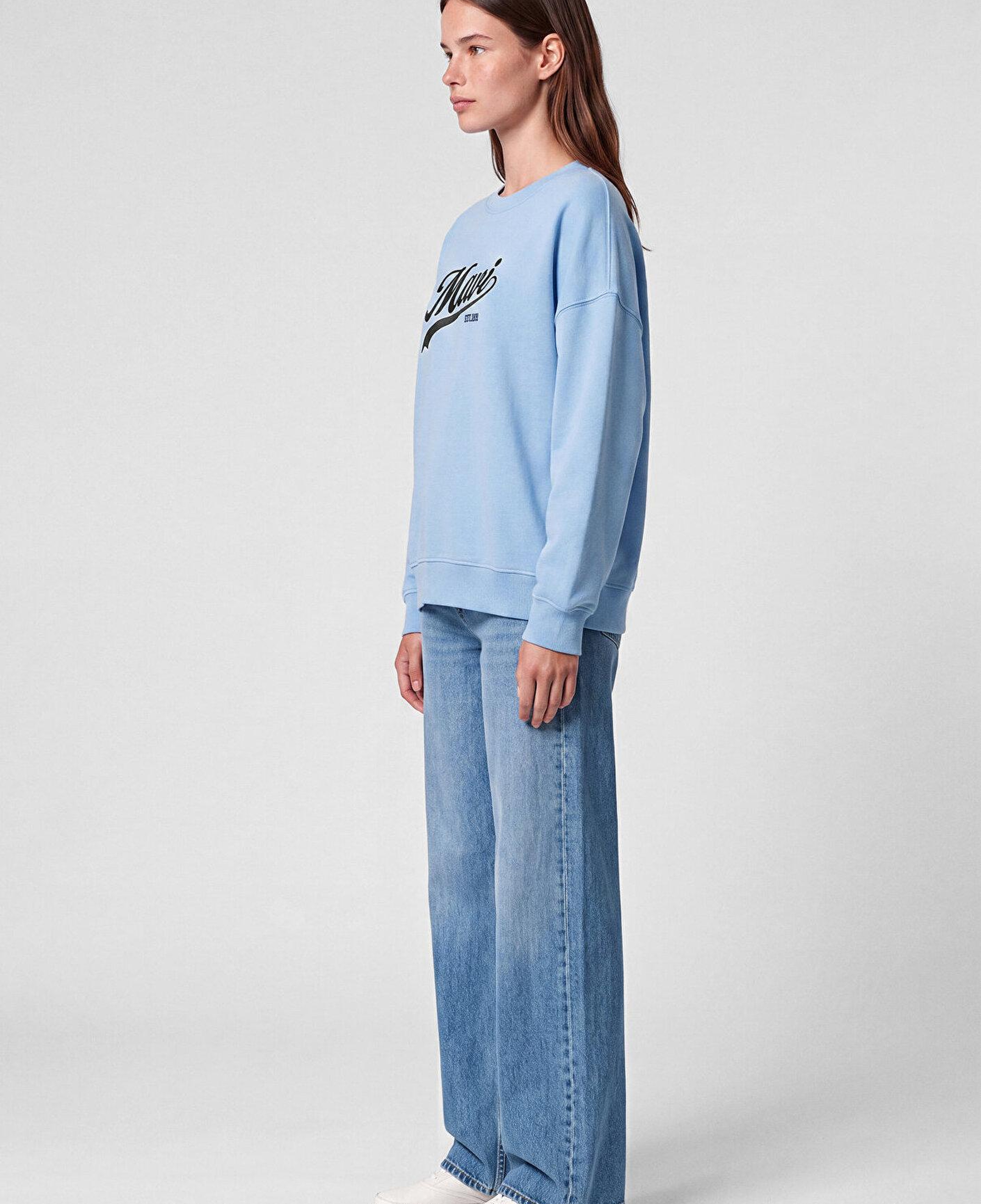 Mavi Mavi Logo Baskılı Mavi Sweatshirt 1S10419-70831