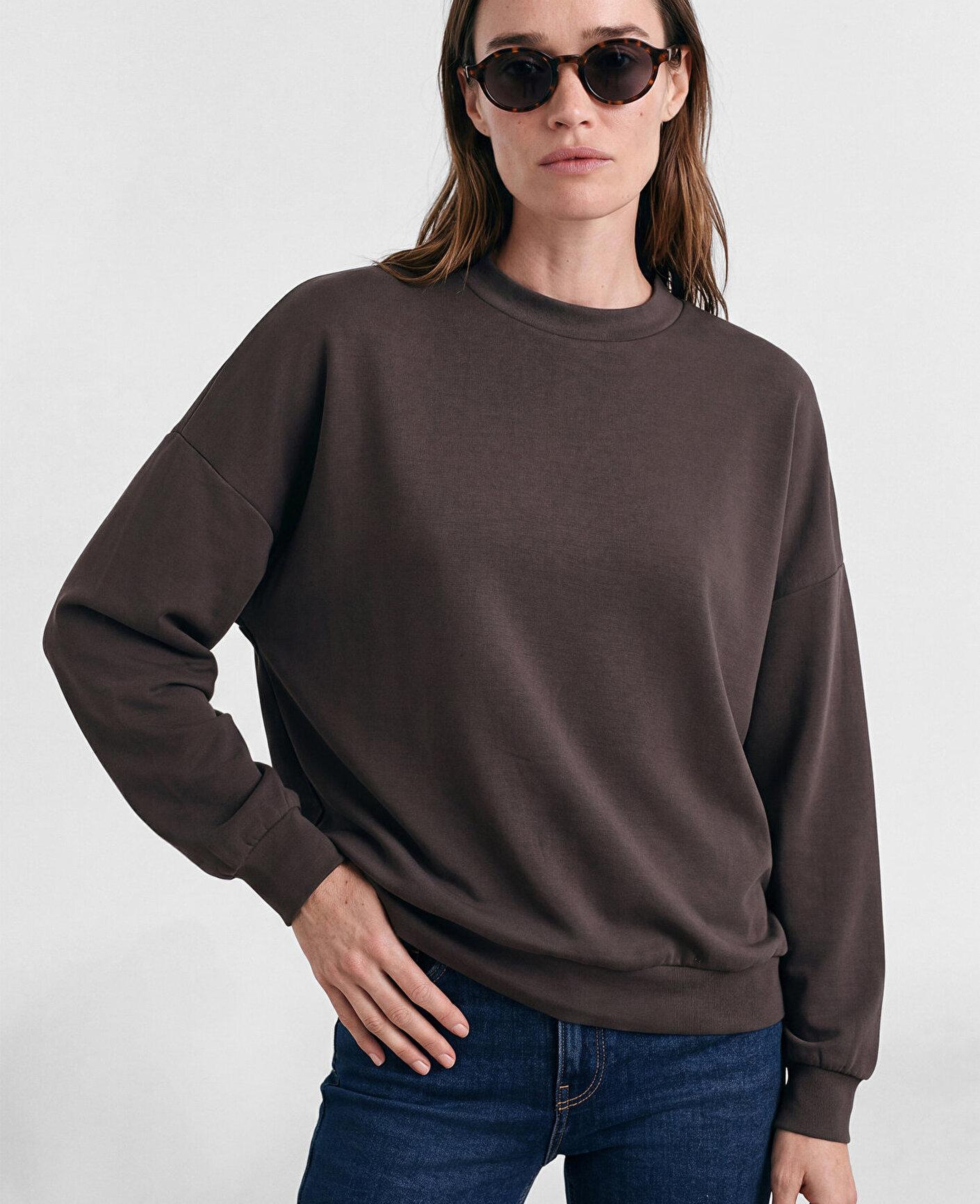 Mavi Soft-Premium (TENCEL™) Modal Karışımlı Kahverengi Sweatshirt 168837-89103