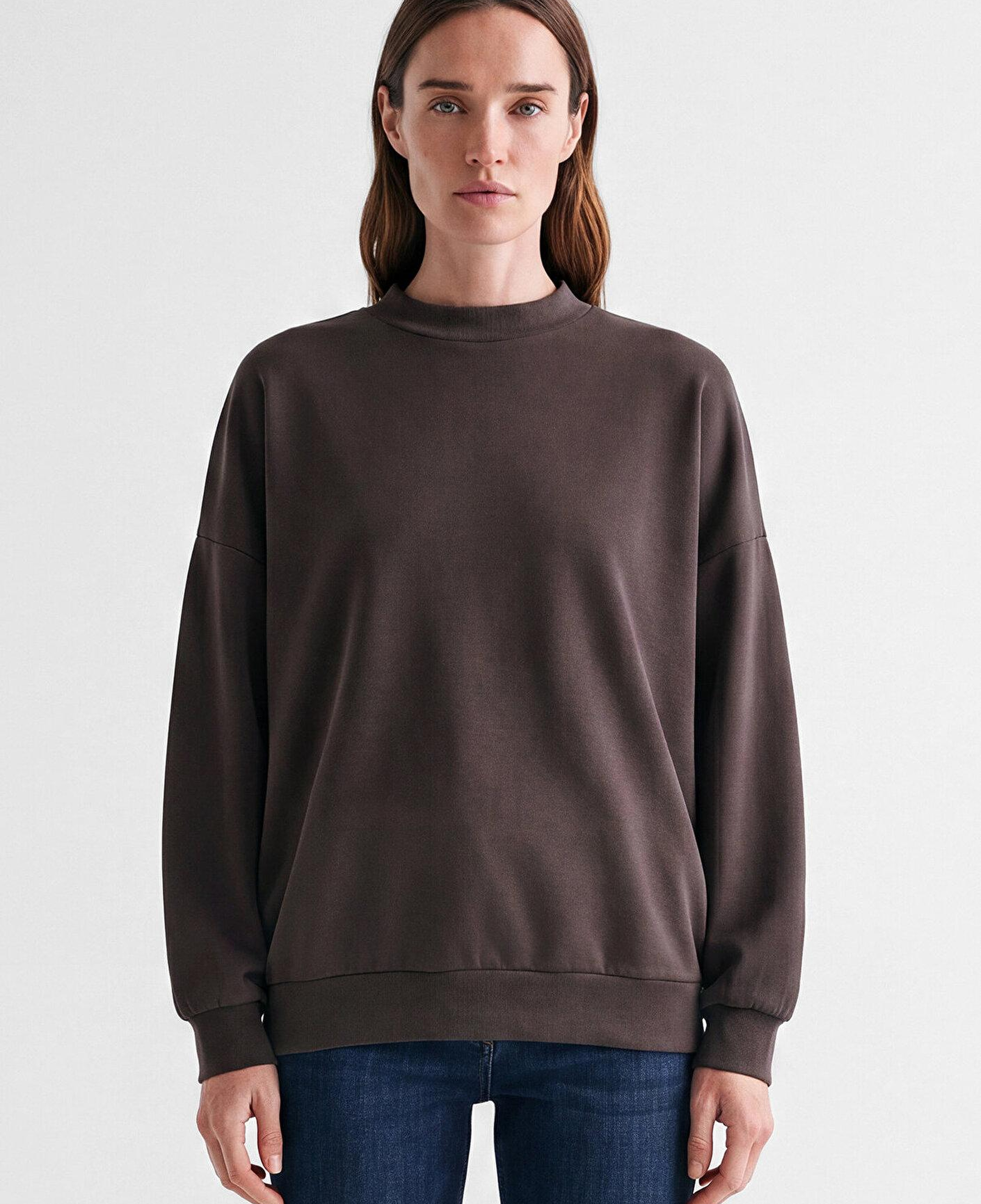 Mavi Soft-Premium (TENCEL™) Modal Karışımlı Kahverengi Sweatshirt 168837-89103